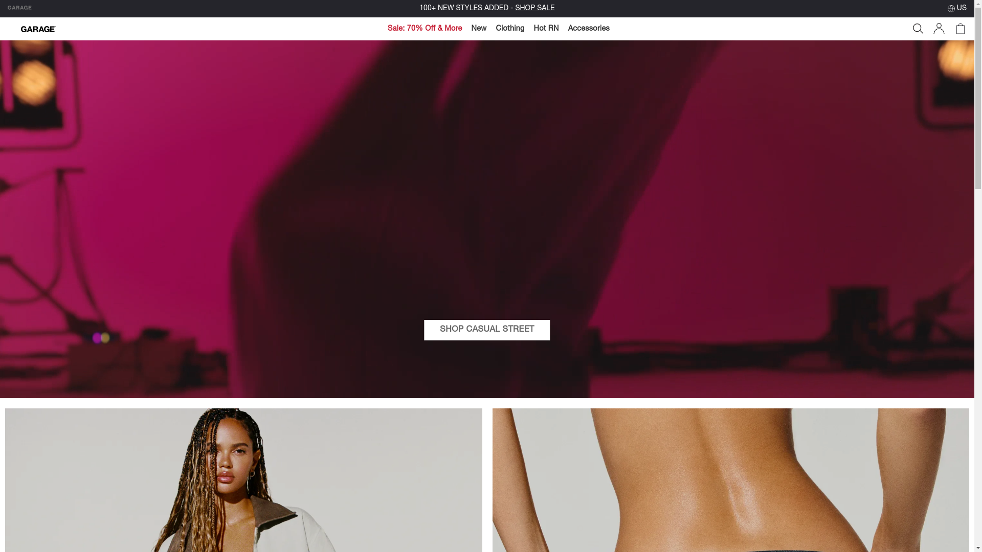 website screenshot of https://garegeclothing.store/