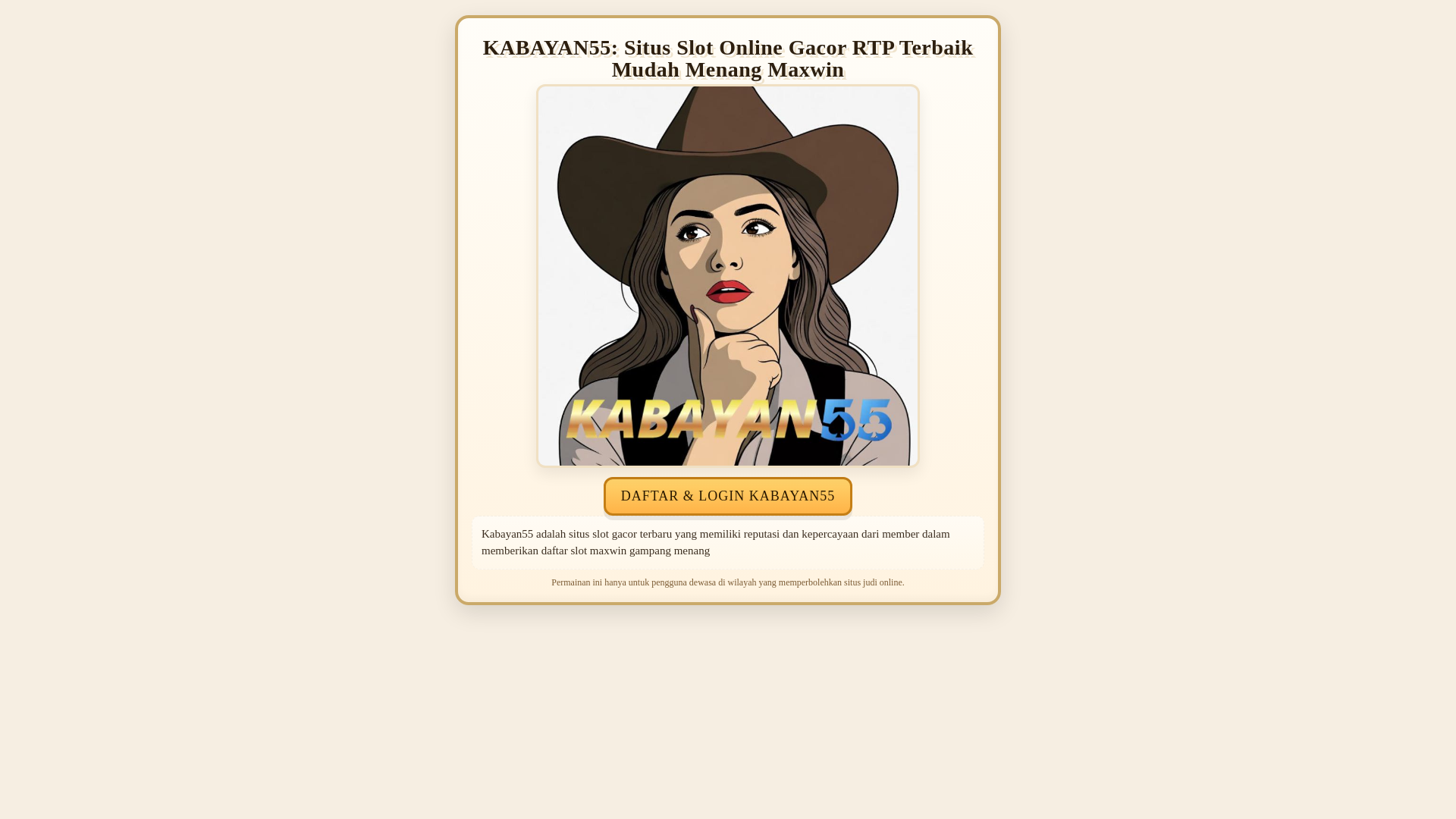 website screenshot of https://kabayan55-slotmaxwin-terbaik.pages.dev/