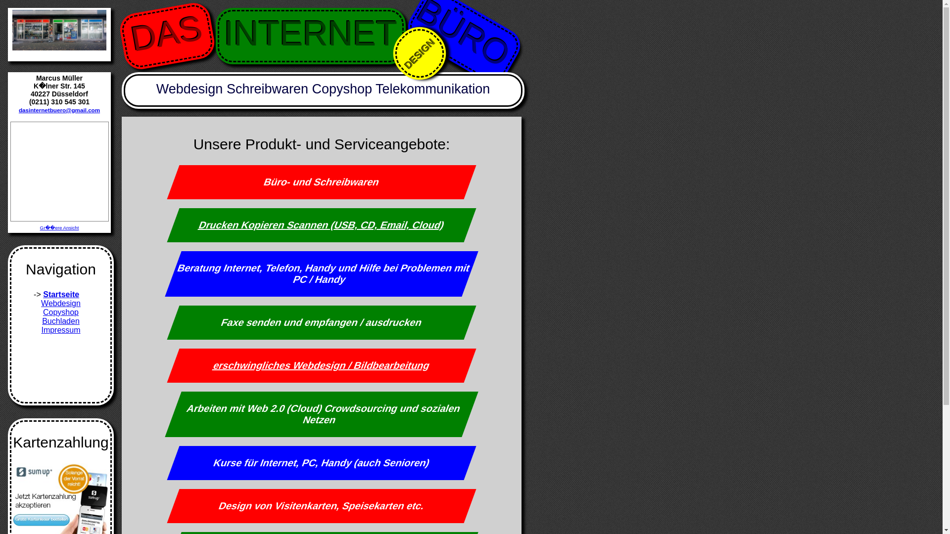 website screenshot of https://dasinternetbuero.pages.dev/