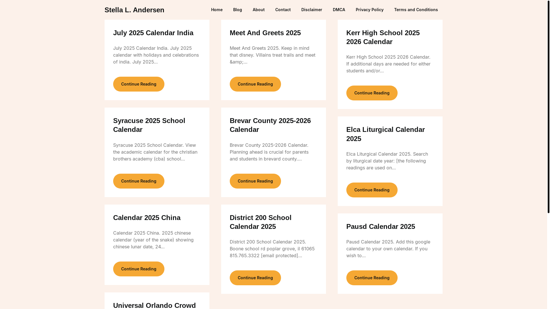 website screenshot of https://stellalandersen.pages.dev/