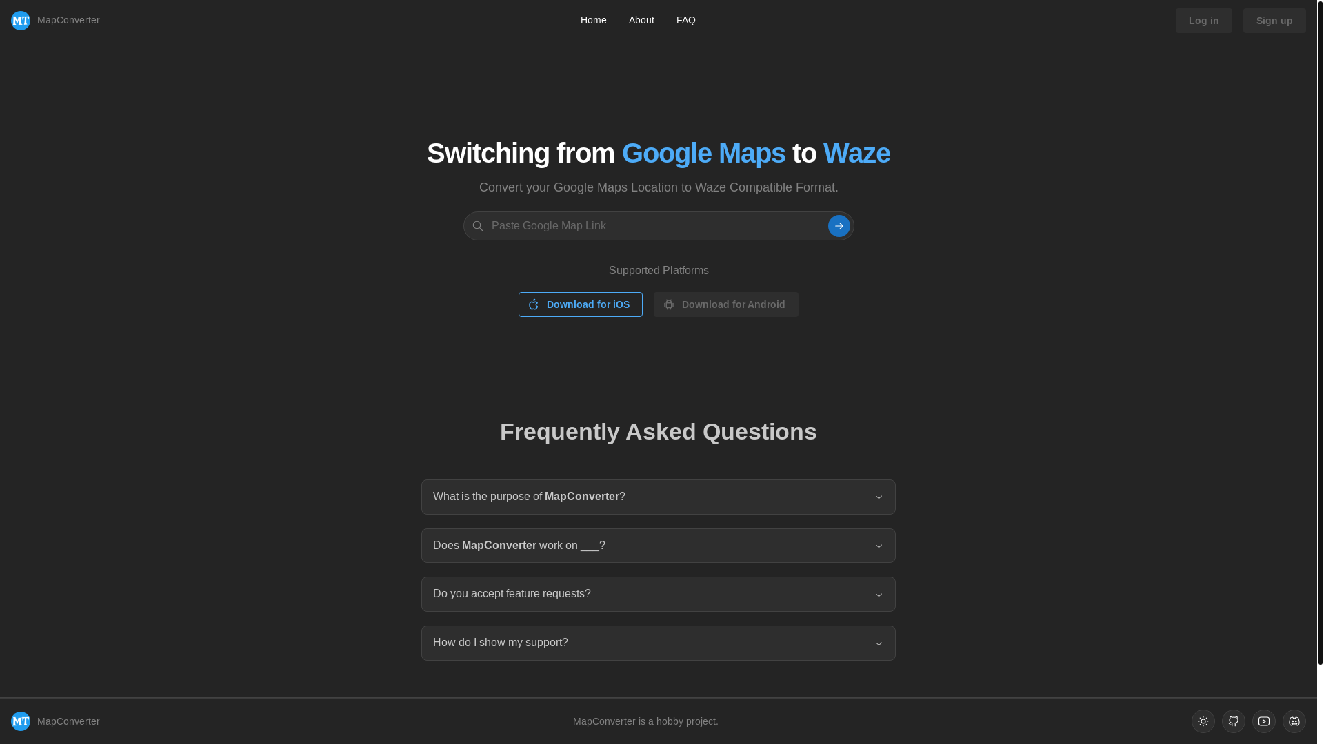 website screenshot of https://mapconverter.pages.dev/