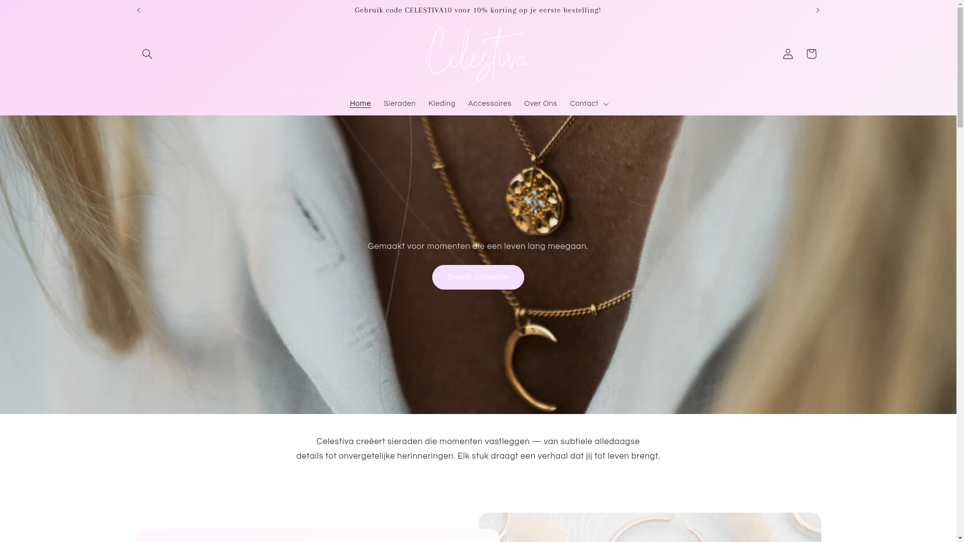 website screenshot of https://celestiva.nl/