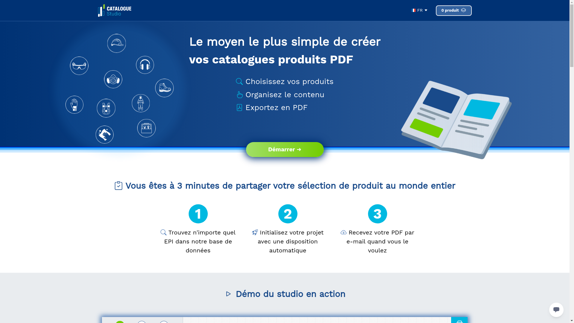 website screenshot of https://catalogue-studio.fr/