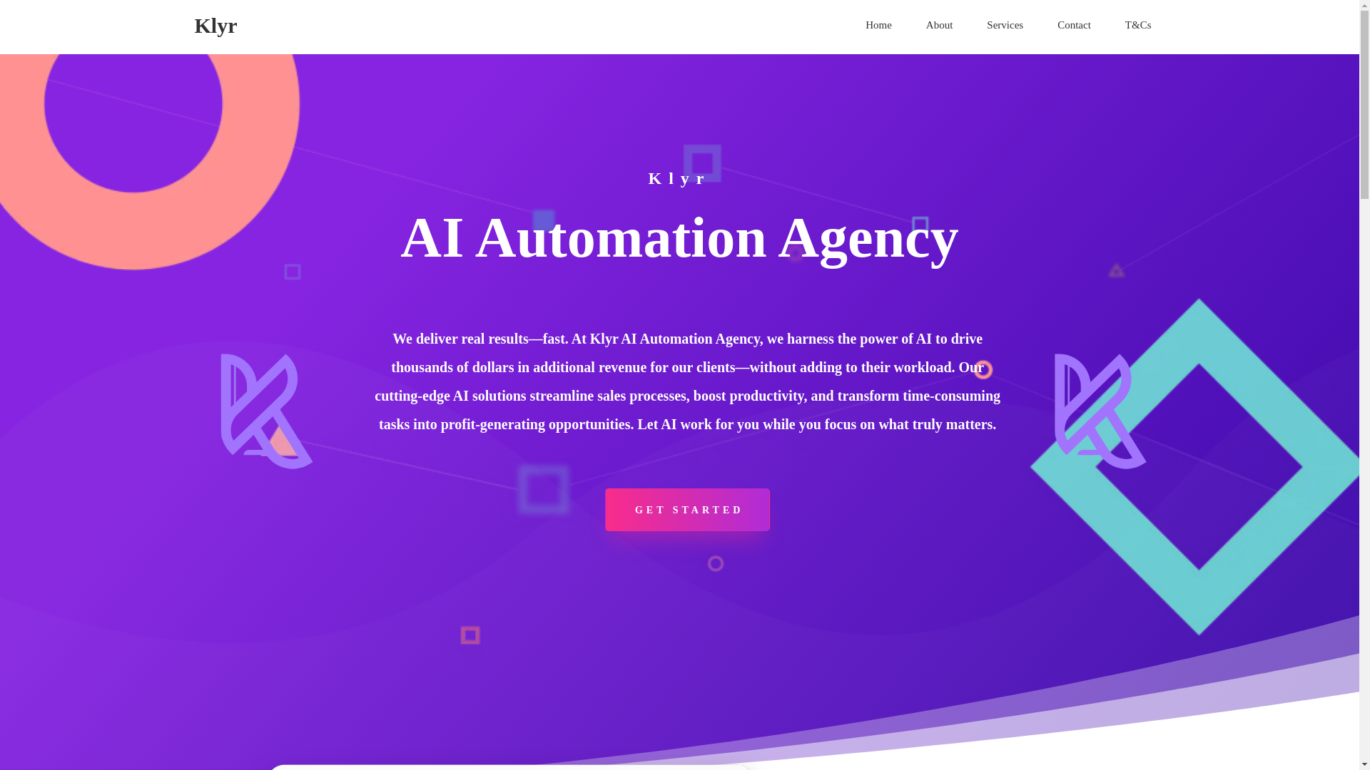 website screenshot of https://getklyr-ai.com/