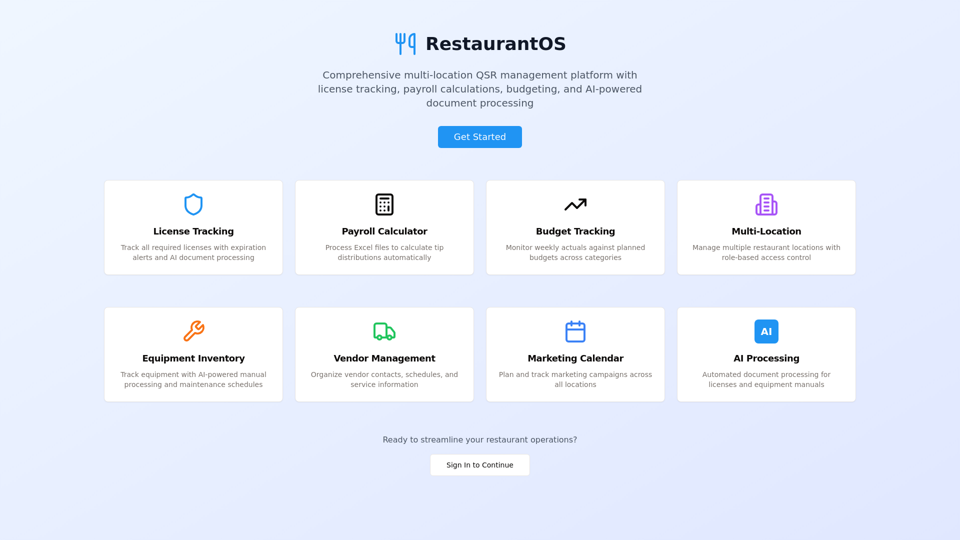 website screenshot of https://dinervault.com/