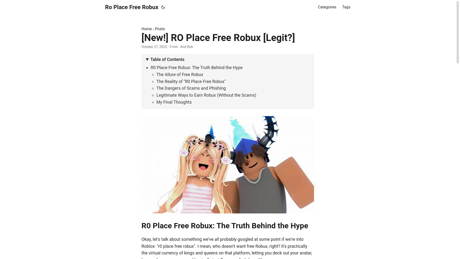 website screenshot of https://ro-place-free-robux.pages.dev/