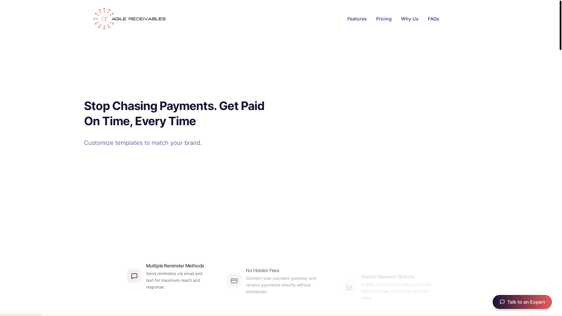 website screenshot of https://paymentagilereceivablesdev.com/