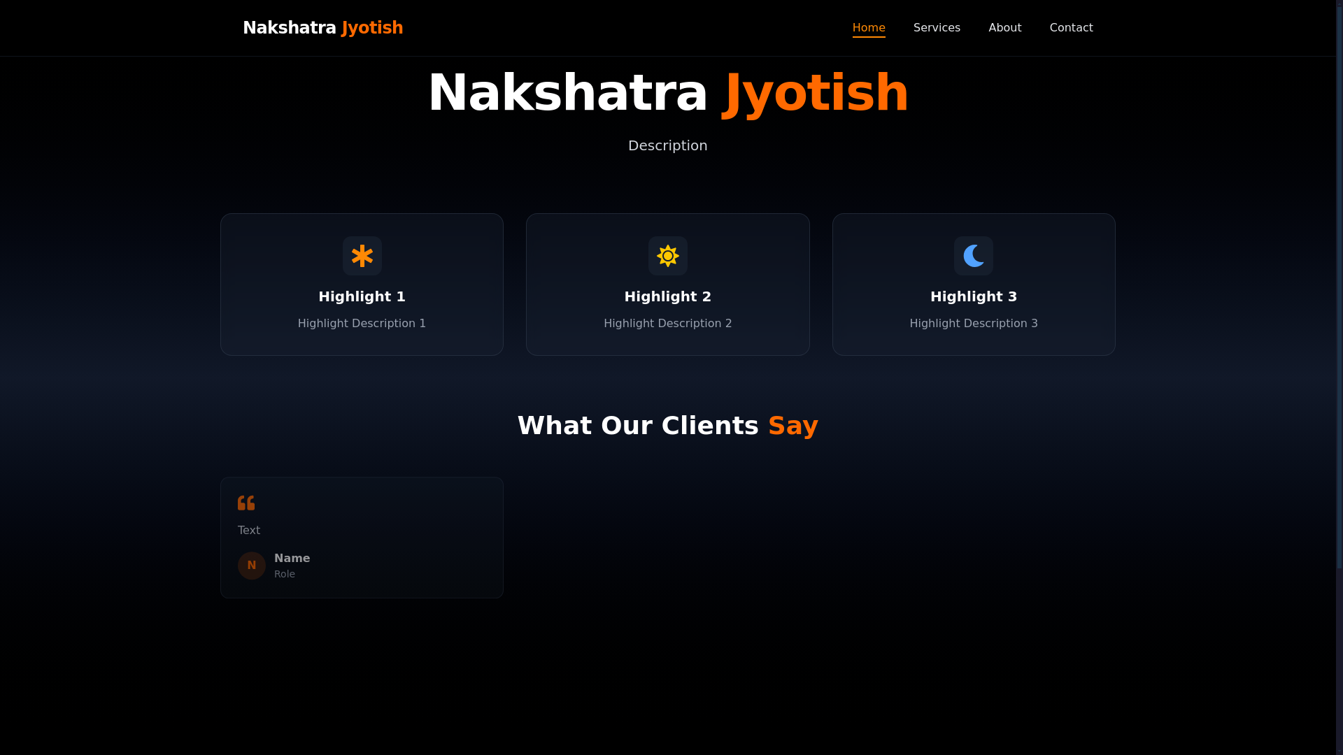 website screenshot of https://celestialjyotish.com/