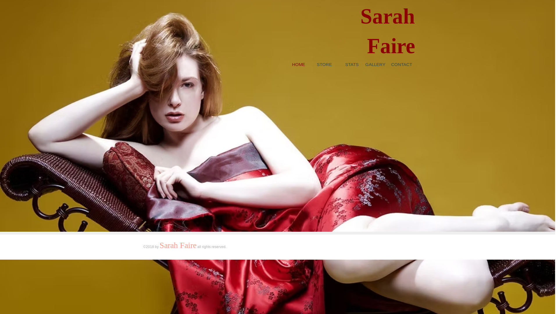 website screenshot of https://sarahfairemodel.com/