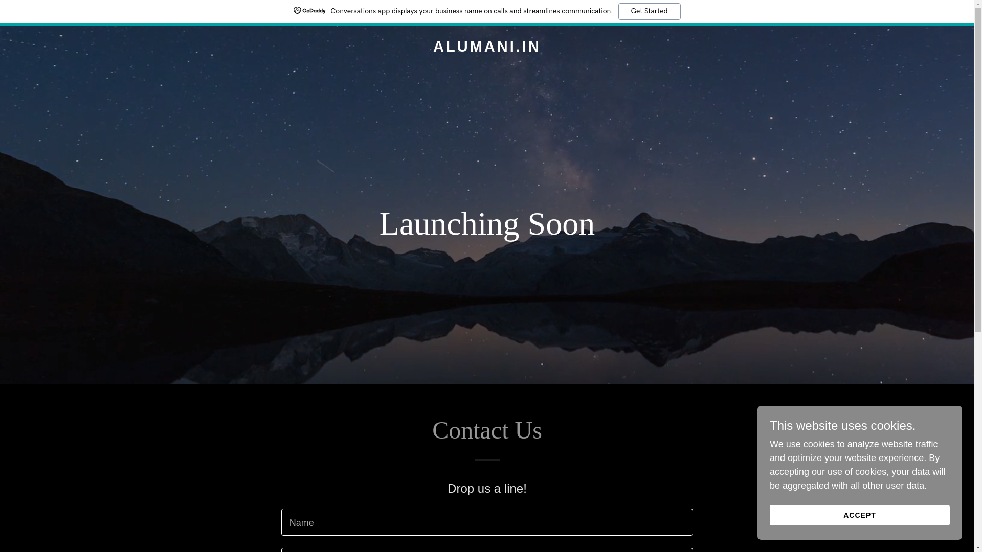 website screenshot of https://alumani.in/