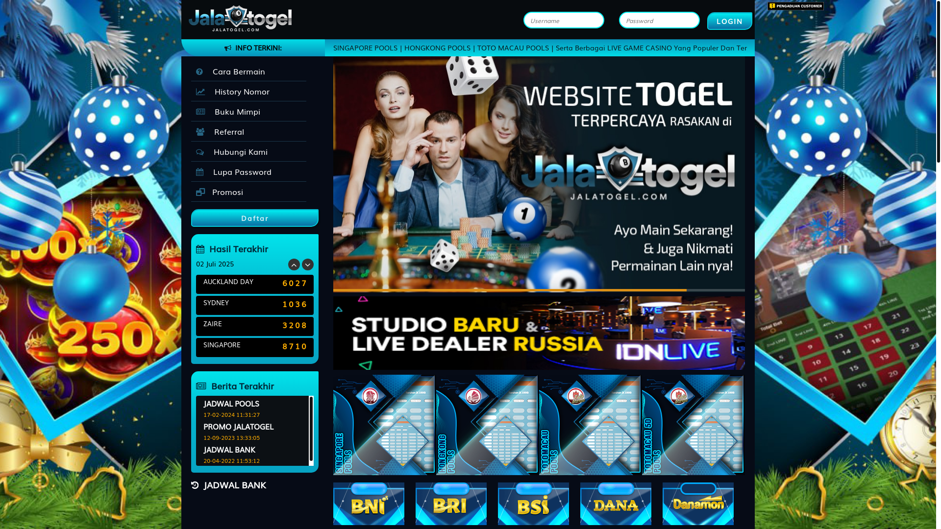 website screenshot of https://jalatogelselalu.com/