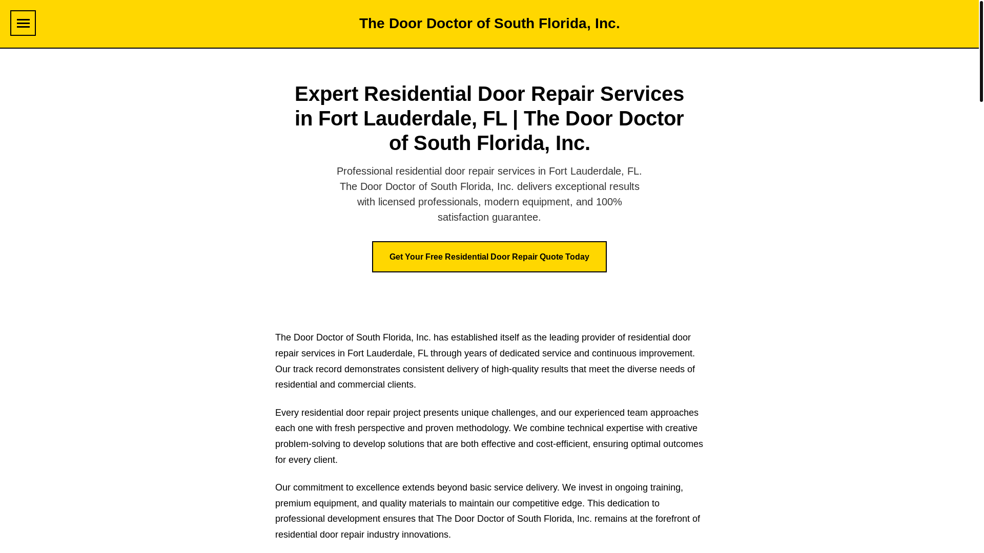 website screenshot of https://the-door-doctor-of-s-cd522.pages.dev/