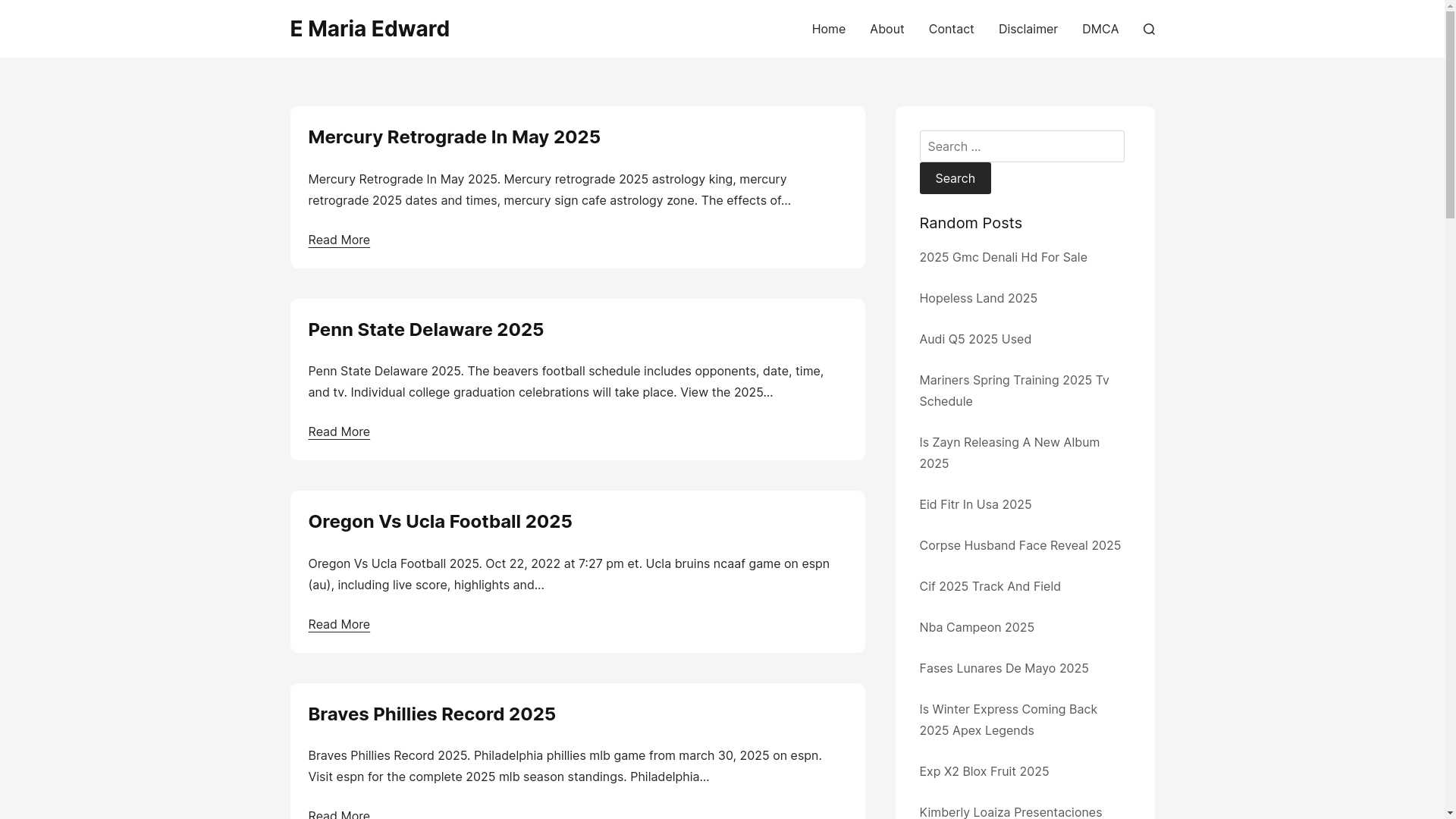 website screenshot of https://emariaedward.pages.dev/