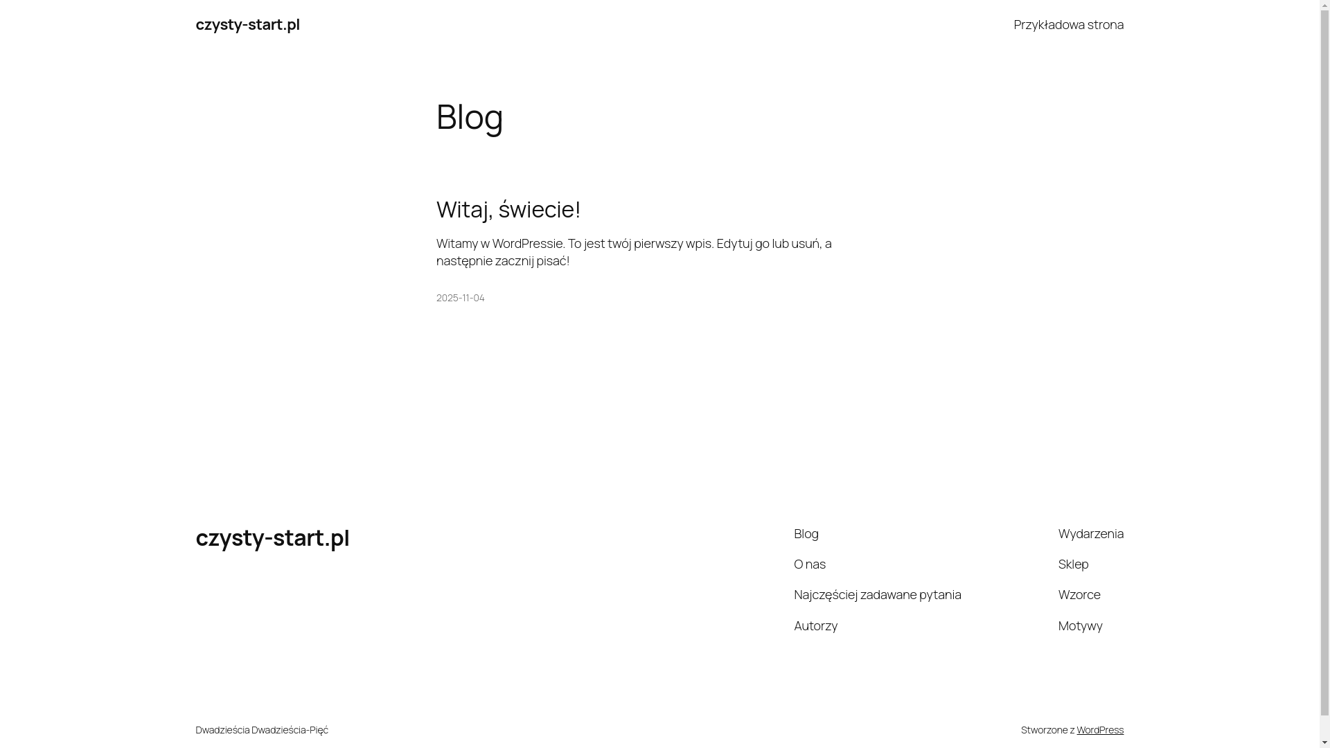 website screenshot of https://czysty-start.pl/