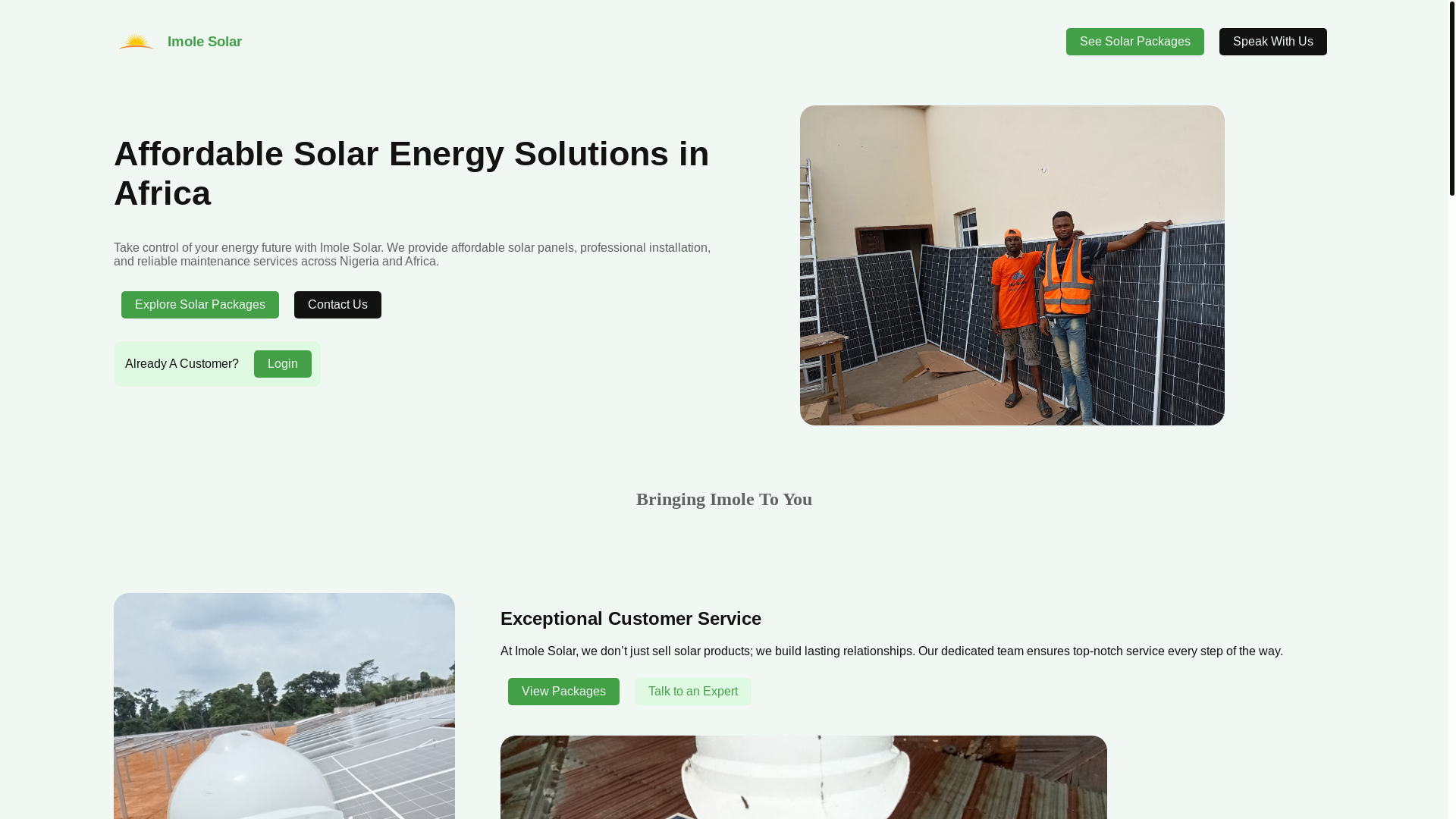 website screenshot of https://imole-landing.pages.dev/