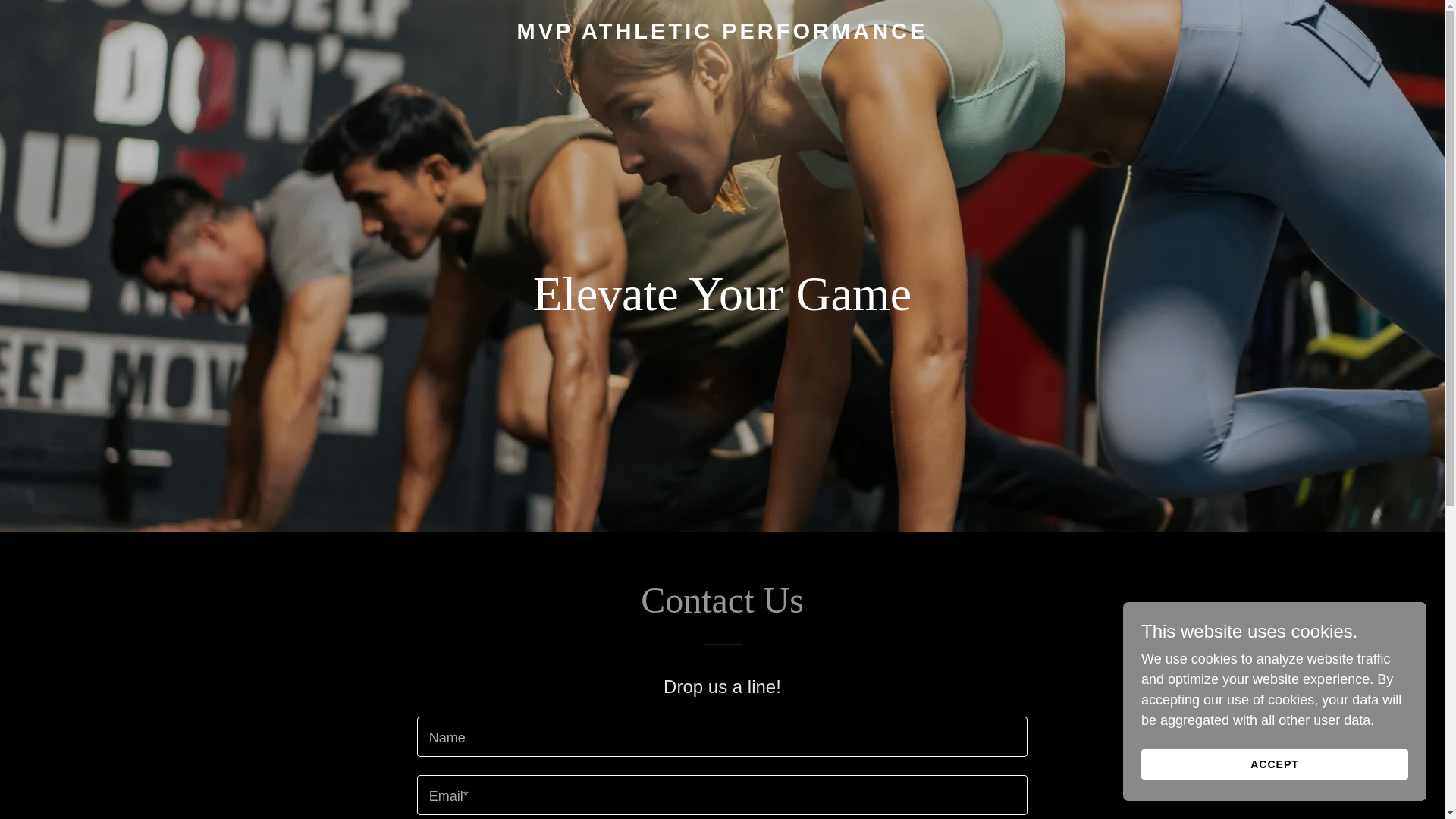 website screenshot of https://mvpathleticperformance.com/