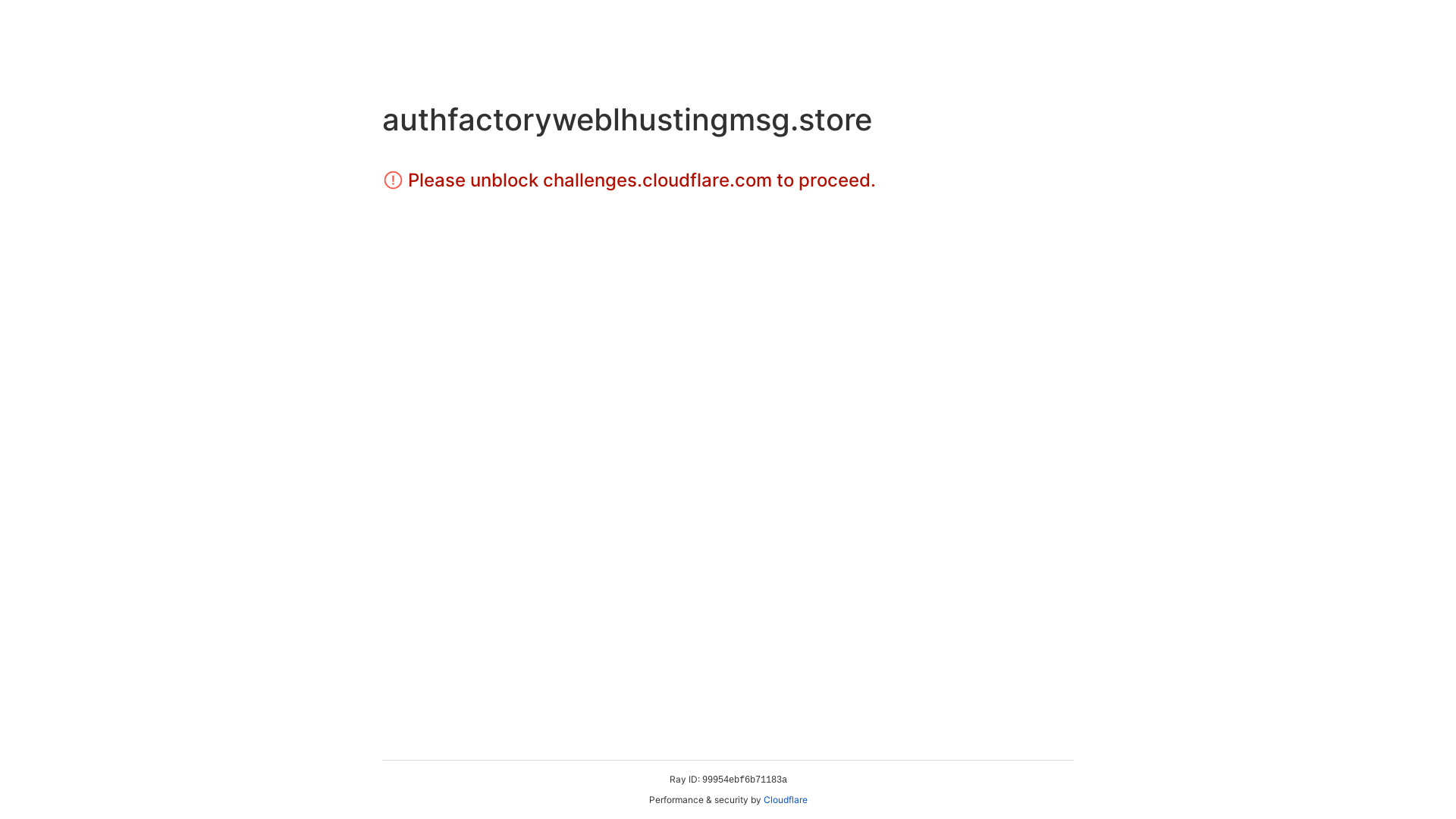 website screenshot of https://authfactoryweblhustingmsg.store/