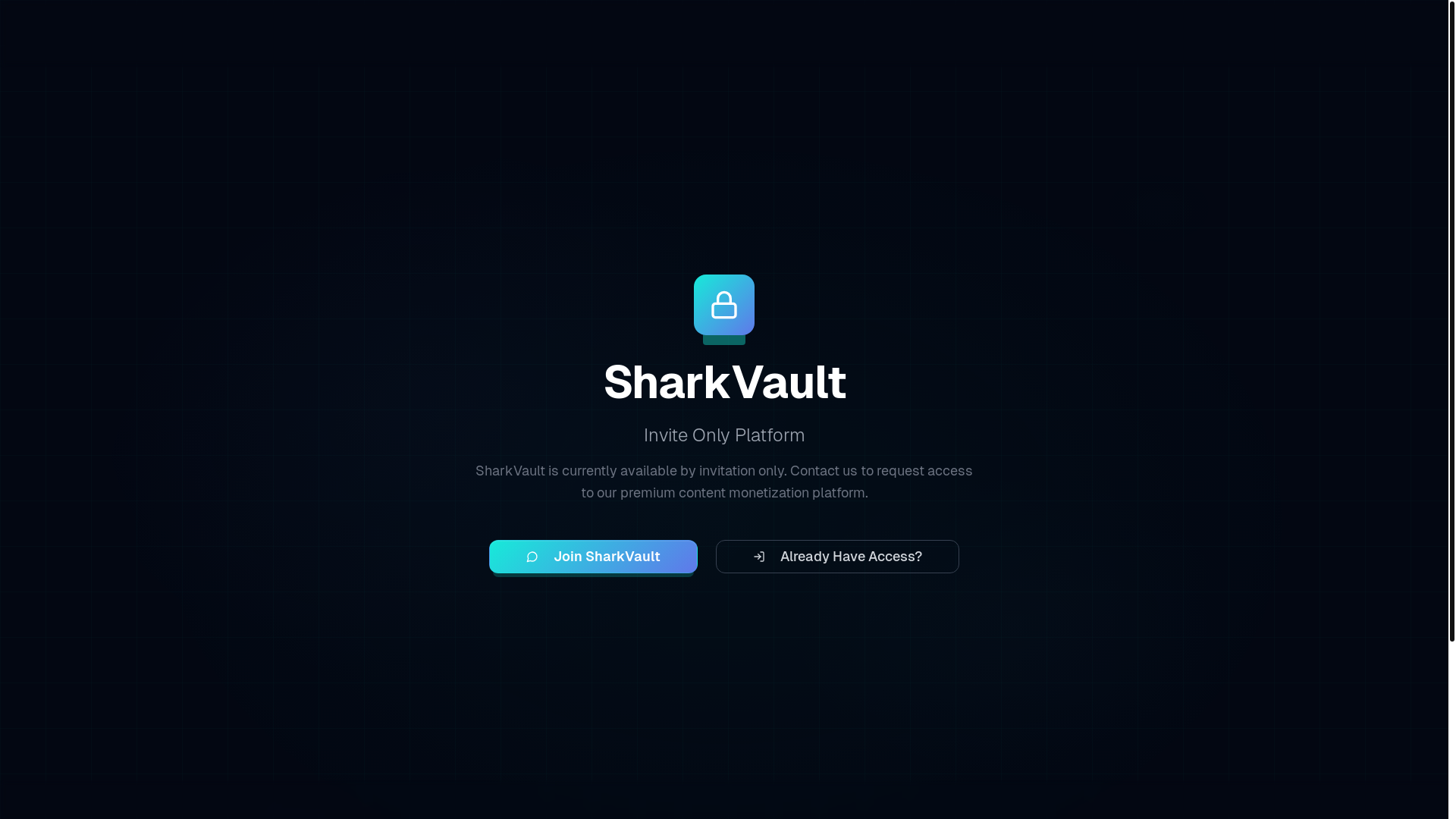 website screenshot of https://sharkvault.net/