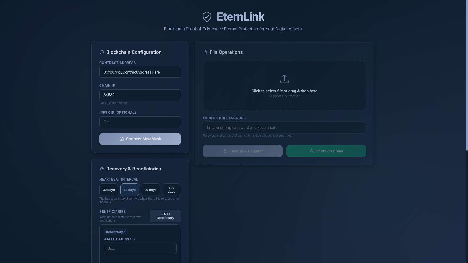 website screenshot of https://eternlink.co/