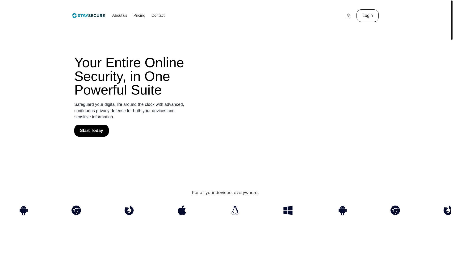 website screenshot of https://stay-secure.app/