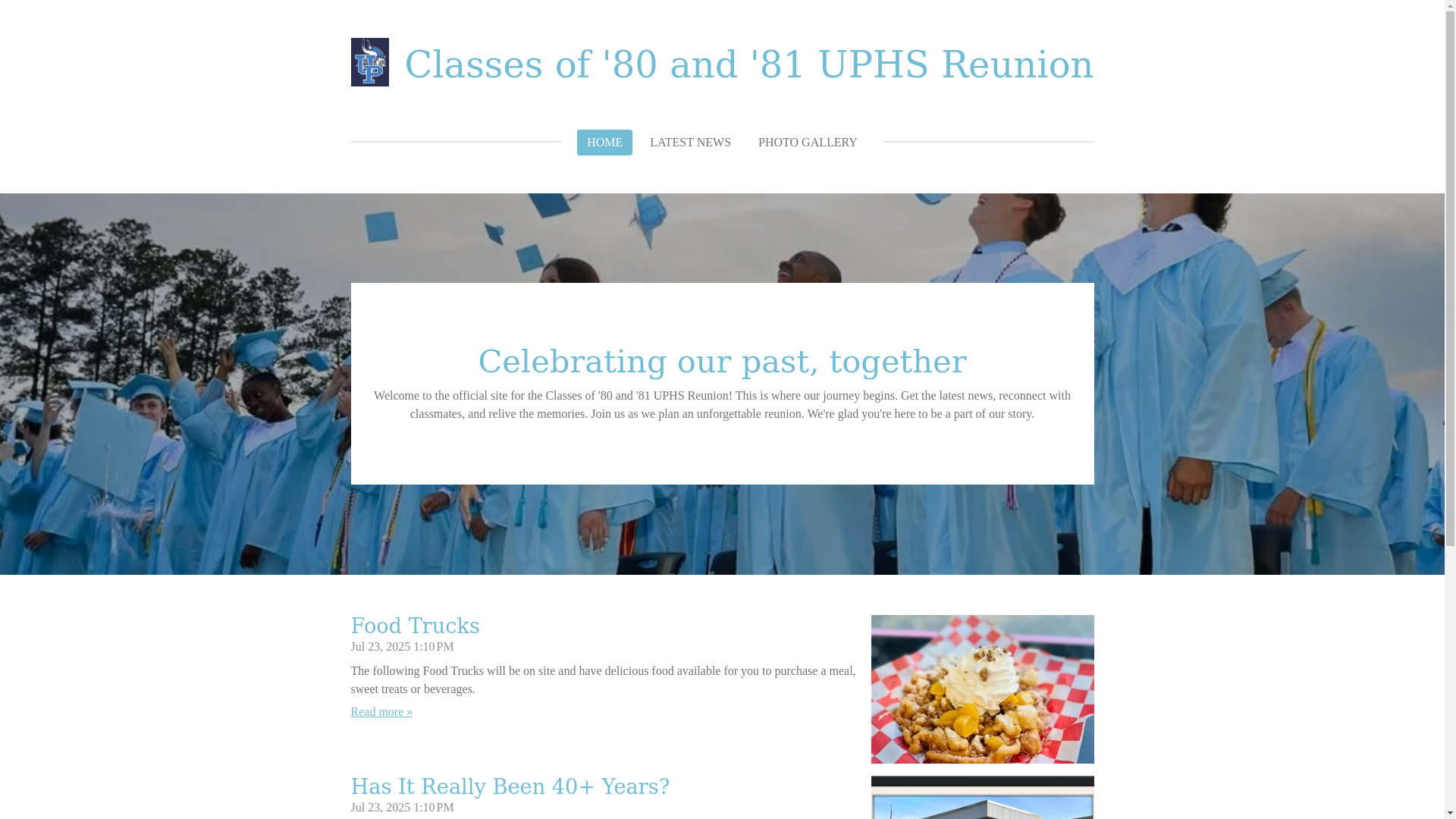 website screenshot of https://classesof80and81uphsreunion.com/