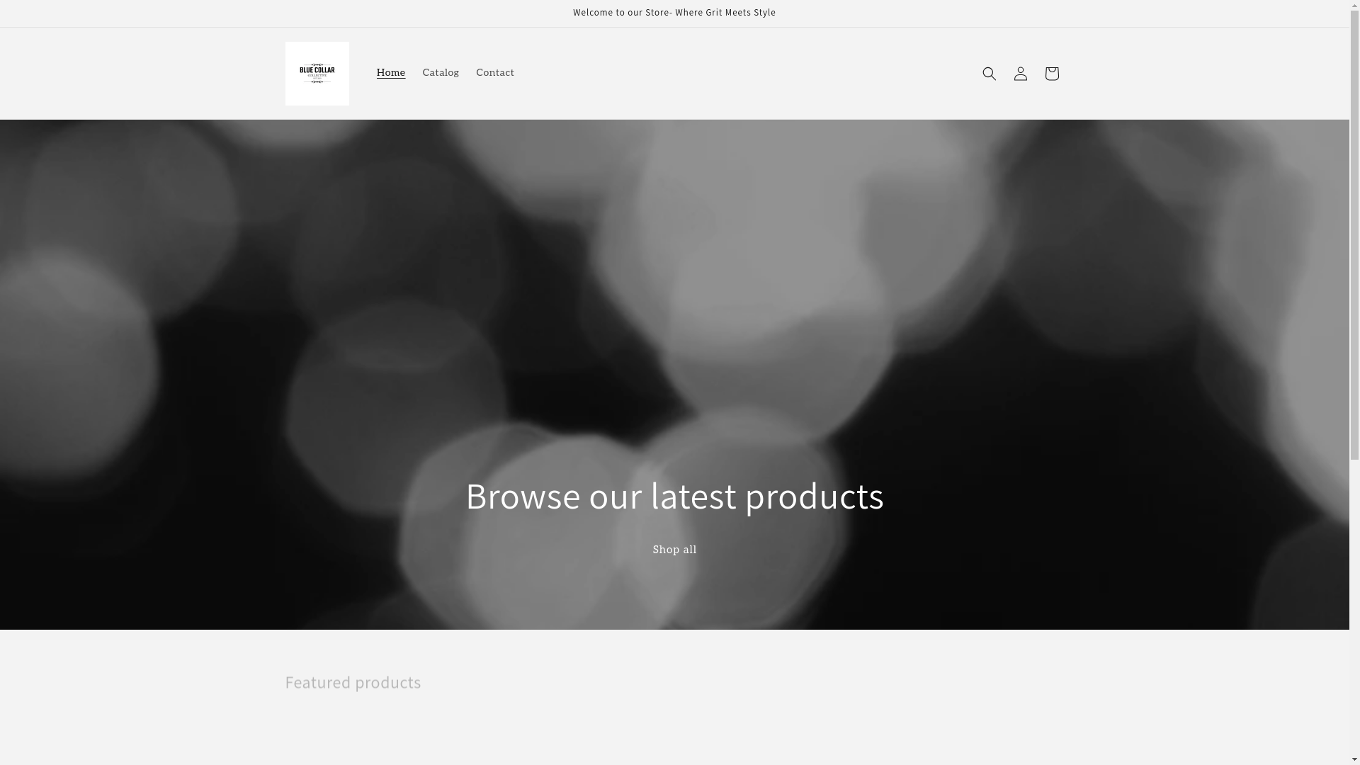 website screenshot of https://bluecollarcollective.shop/