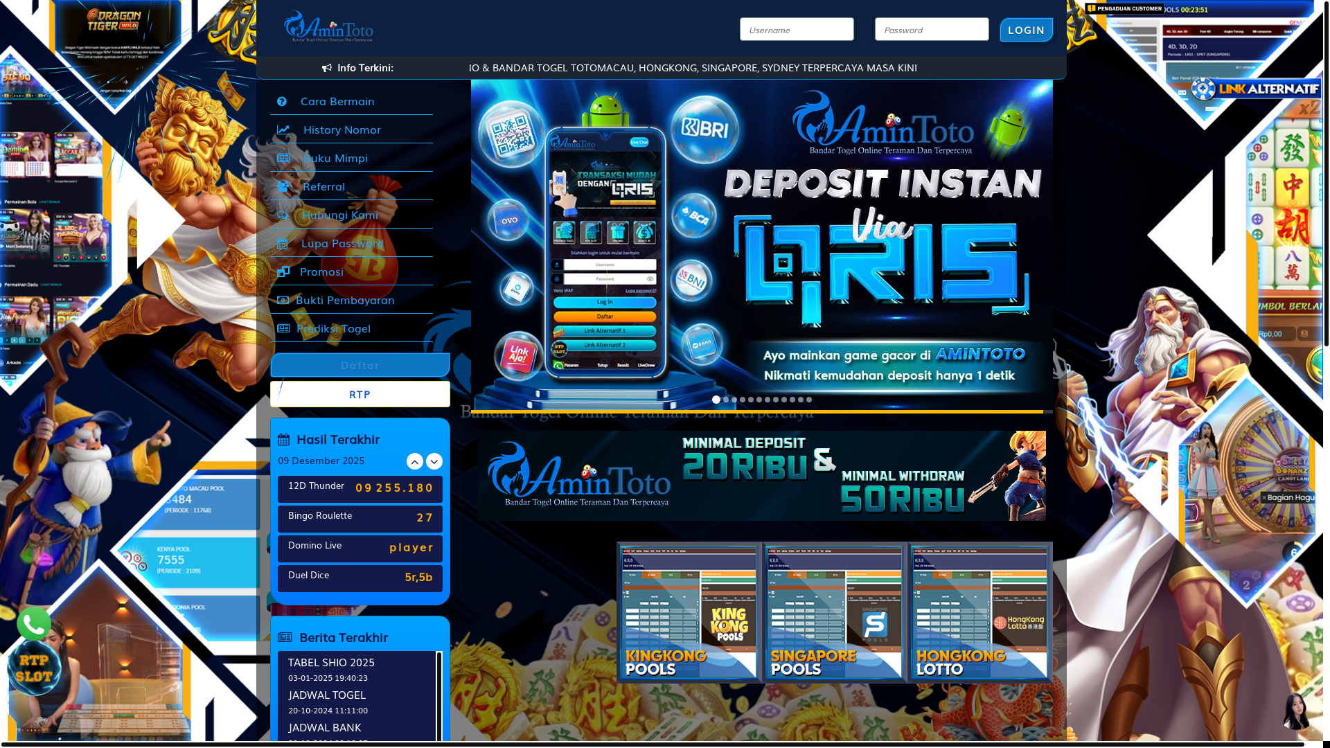 website screenshot of https://amintoto5.sbs/