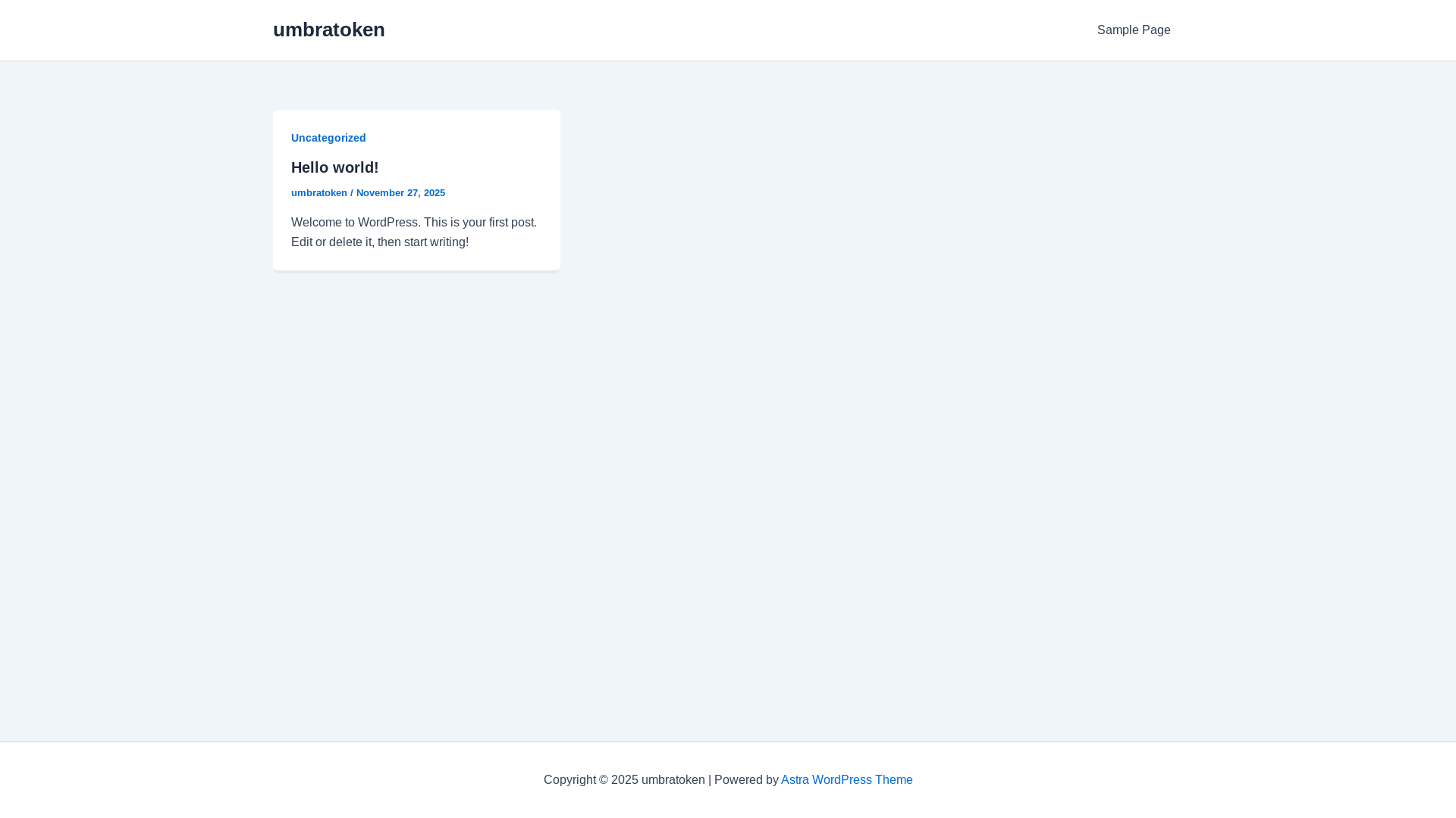 website screenshot of https://umbratoken.xyz/