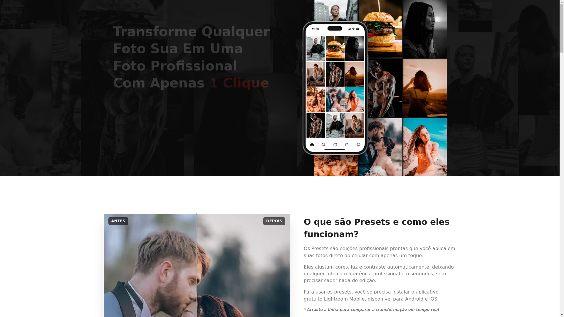 website screenshot of https://elevenpresets.site/