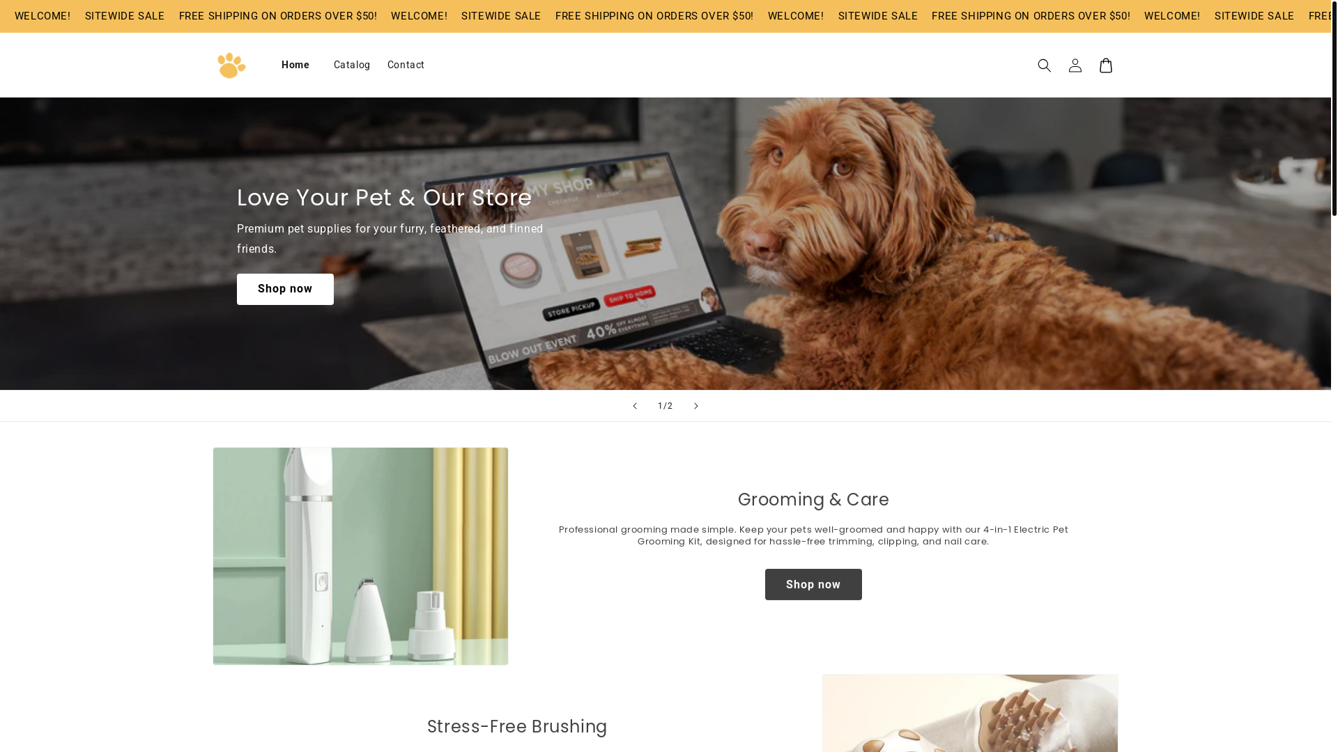 website screenshot of https://furreversupply.store/