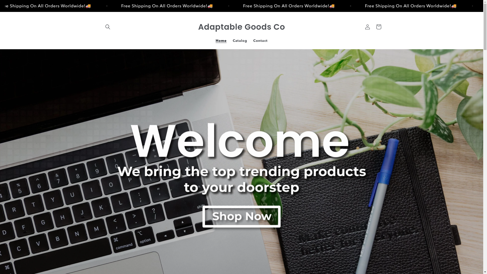 website screenshot of https://adaptablegoodsco.com/
