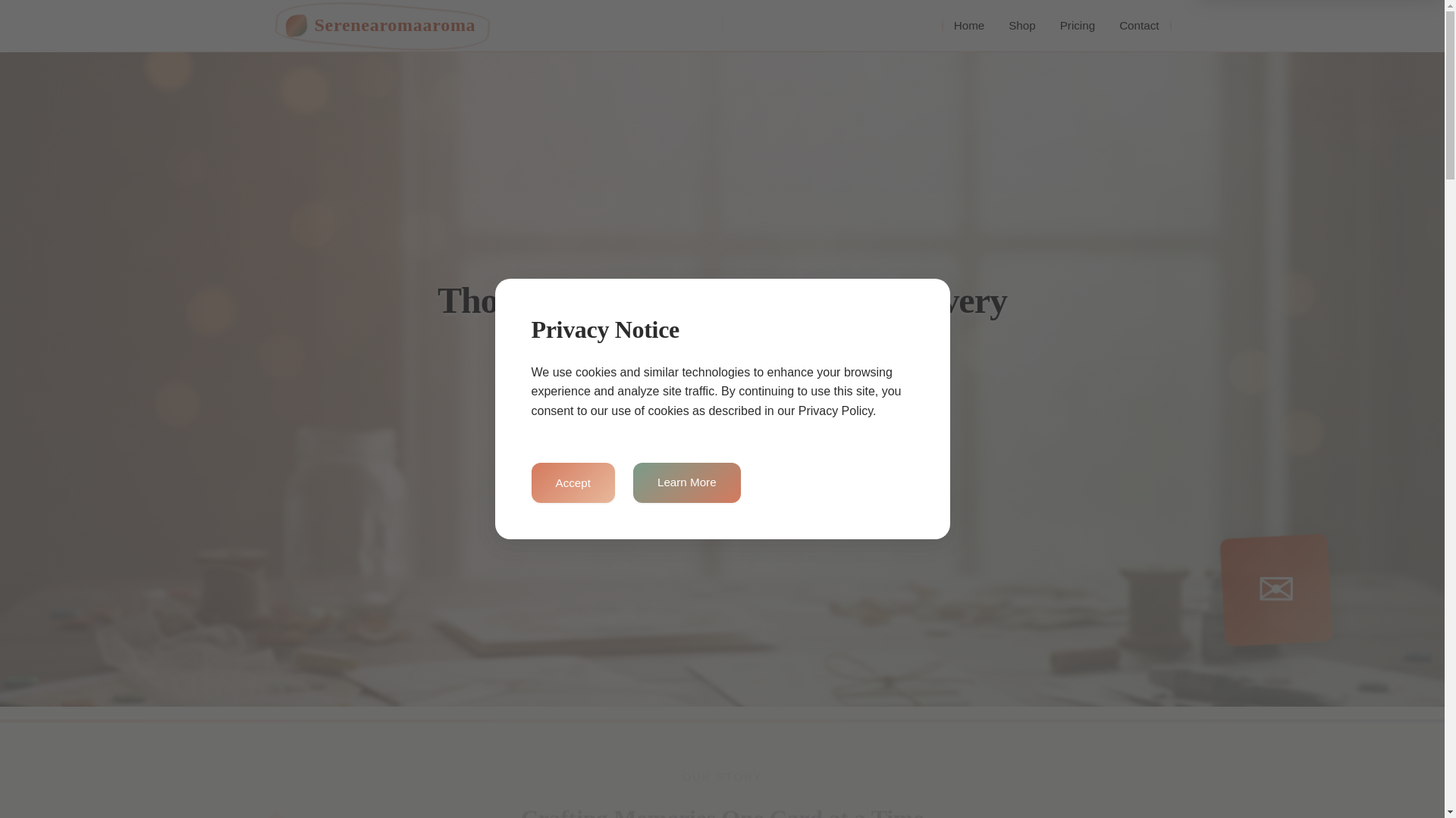 website screenshot of https://serenearomaaroma.world/