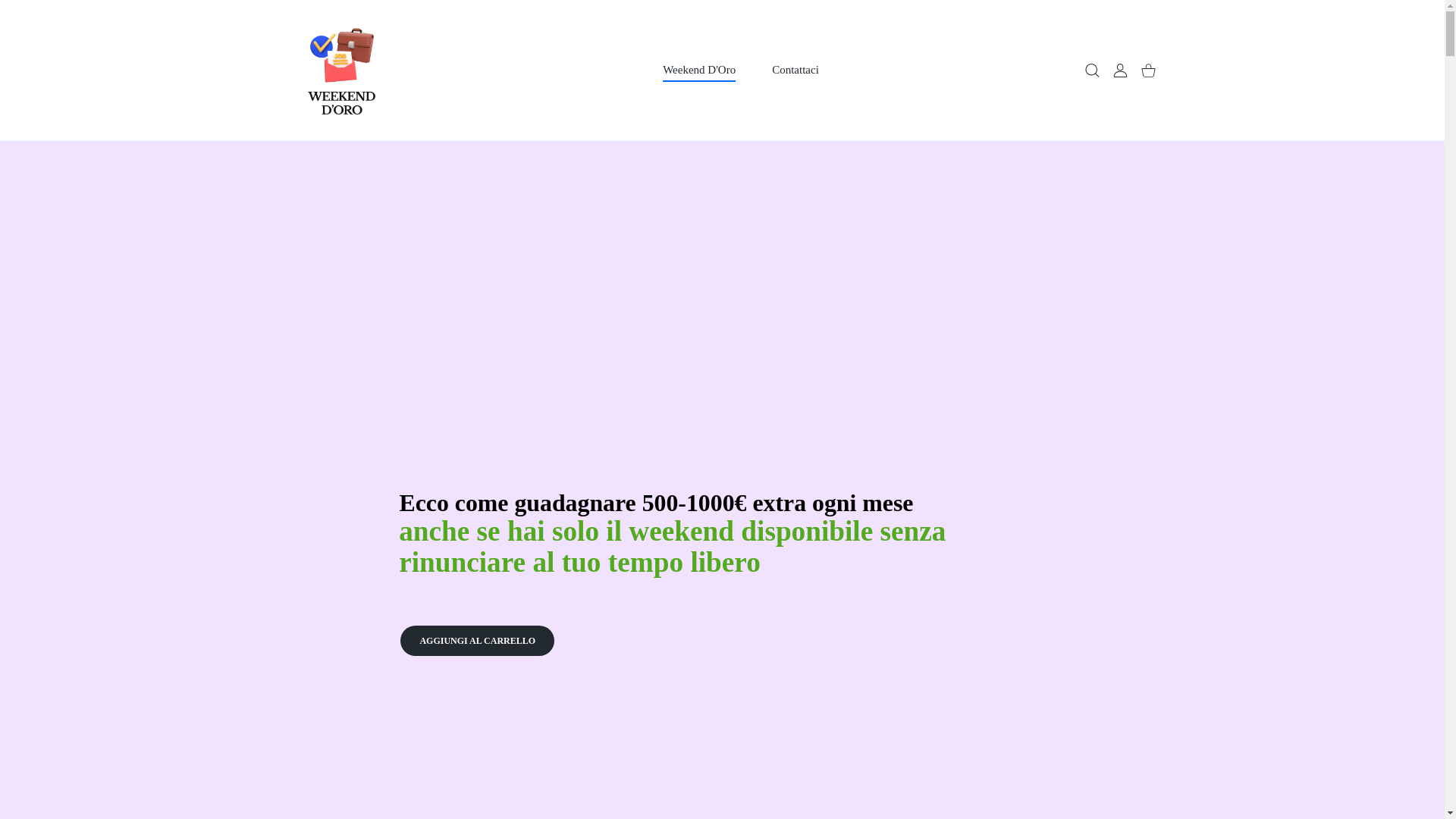 website screenshot of https://weekend-d-oro.com/