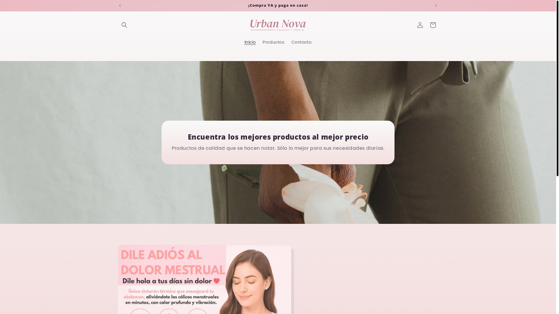 website screenshot of https://urbannovacol.store/