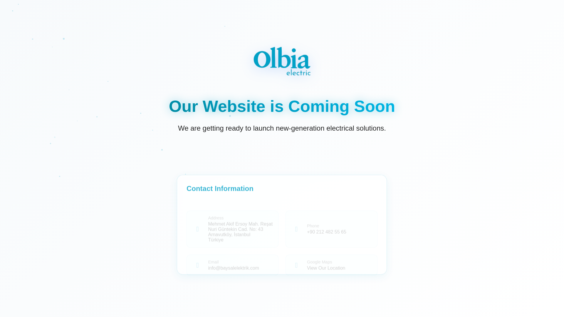 website screenshot of https://olbiaelektrik.com.tr/