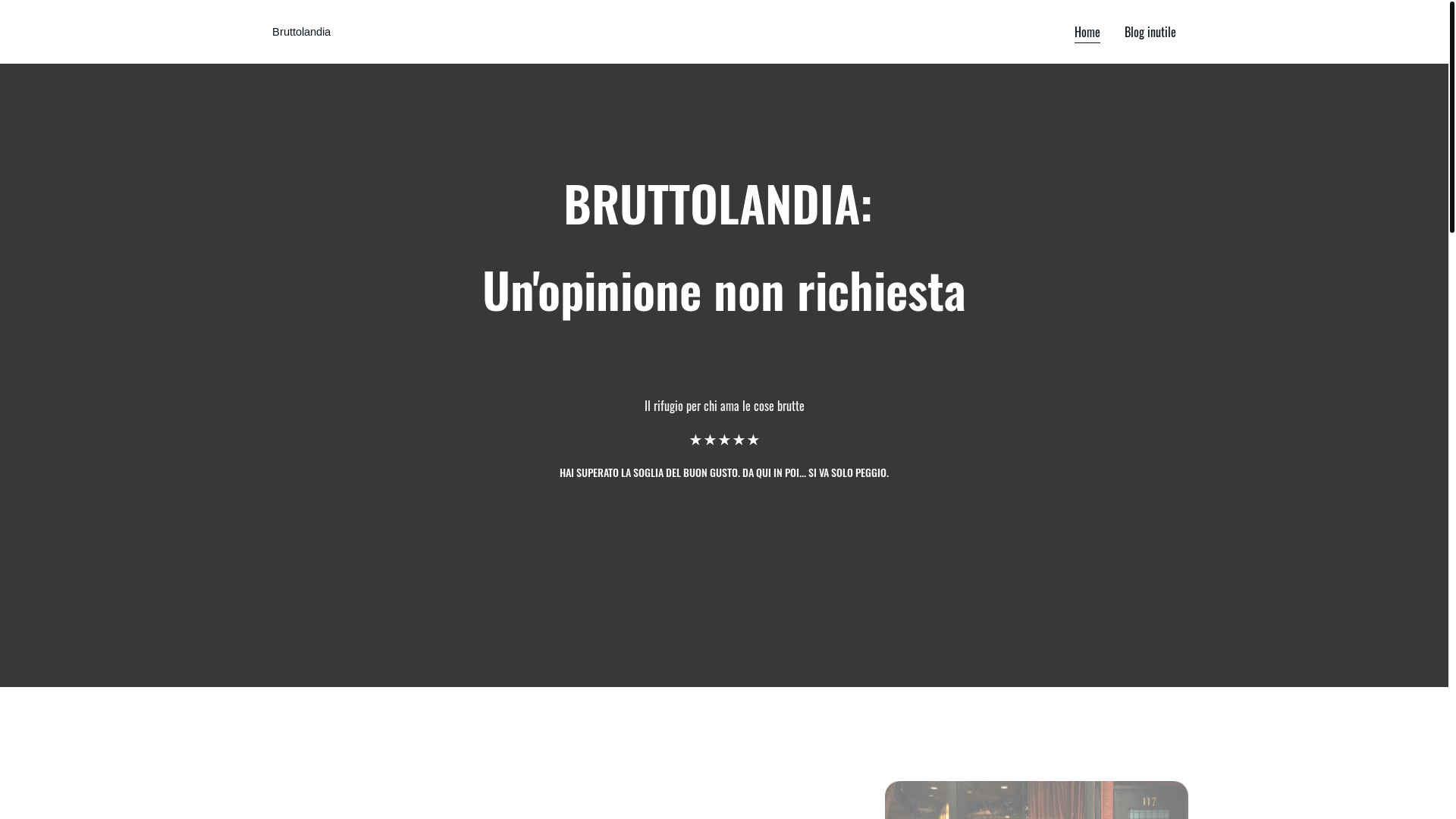 website screenshot of https://bruttolandia.it/
