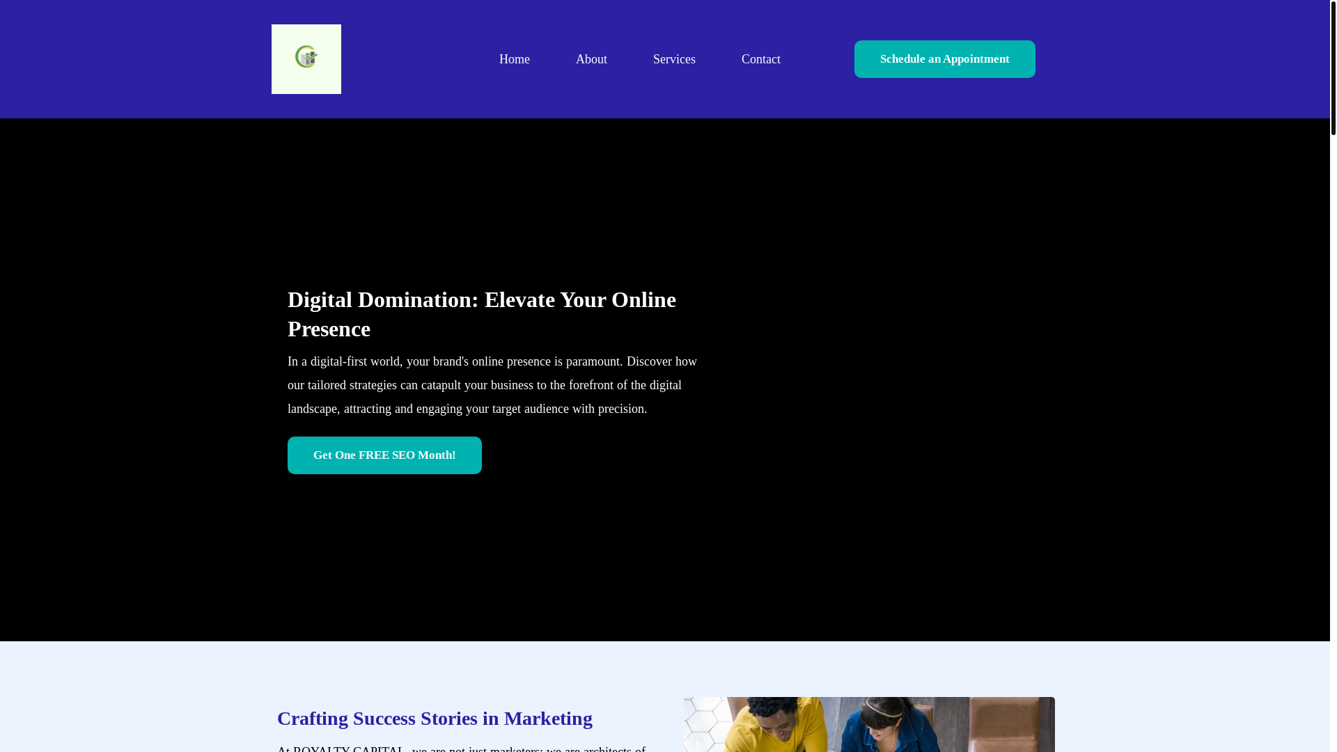 website screenshot of https://royaltycapital.org/