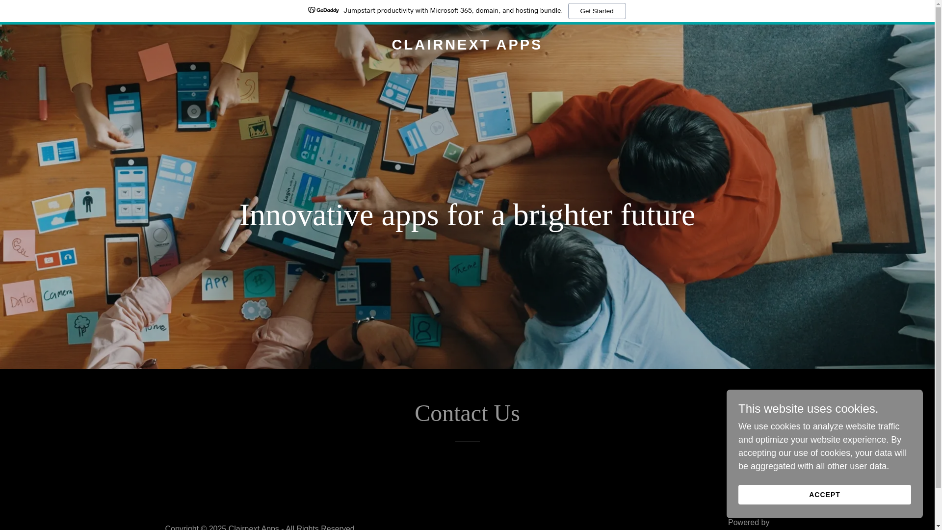 website screenshot of https://clairnextapps.shop/