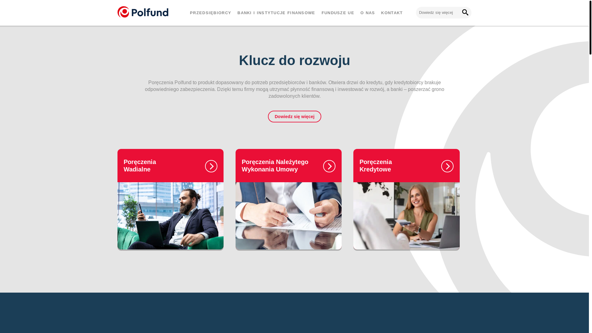 website screenshot of https://polfund.pl/