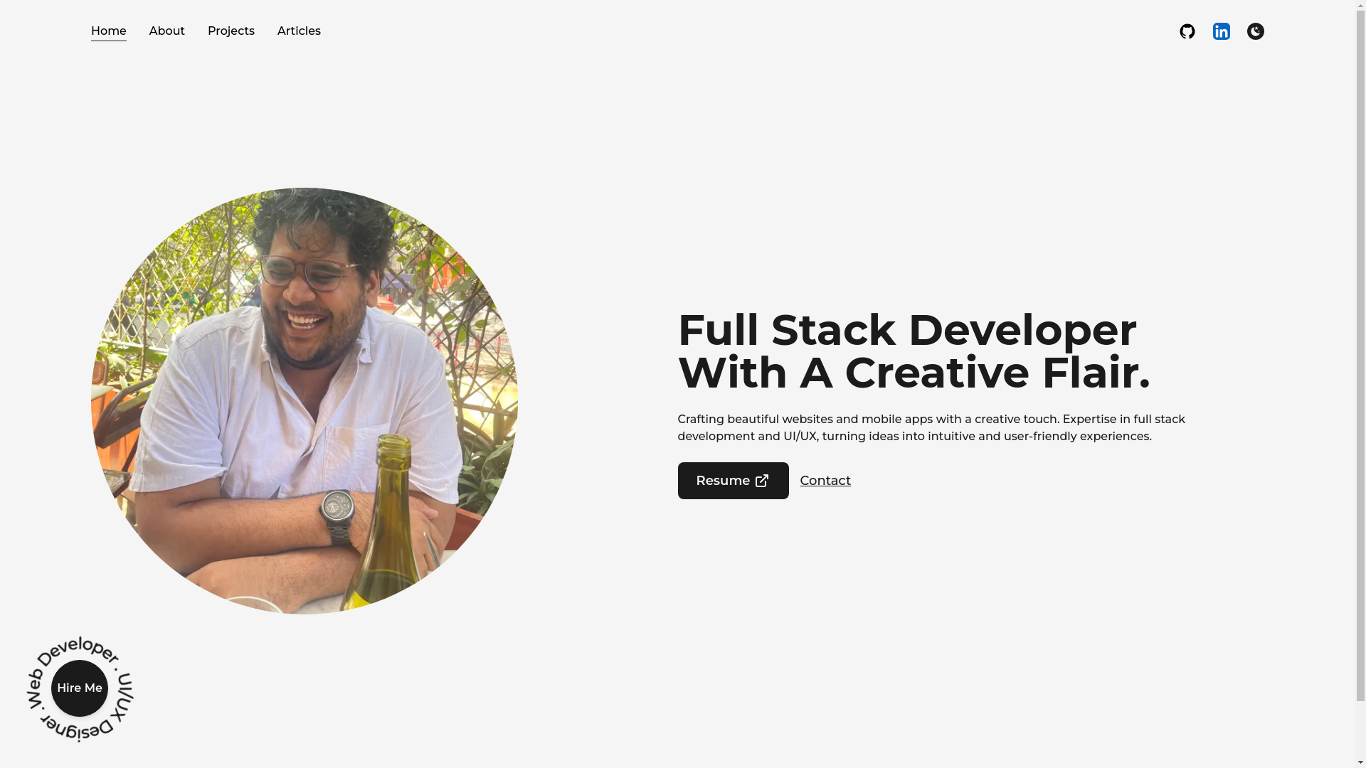 website screenshot of https://shubhraagarwal.in/