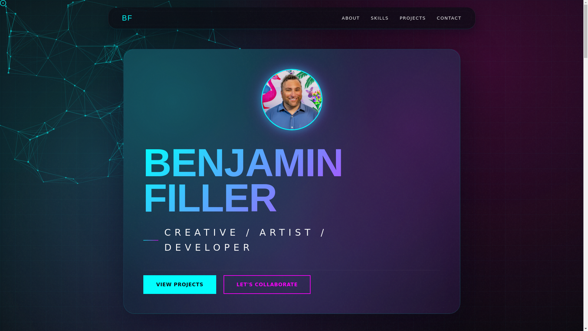 website screenshot of https://benjaminfiller.dev/