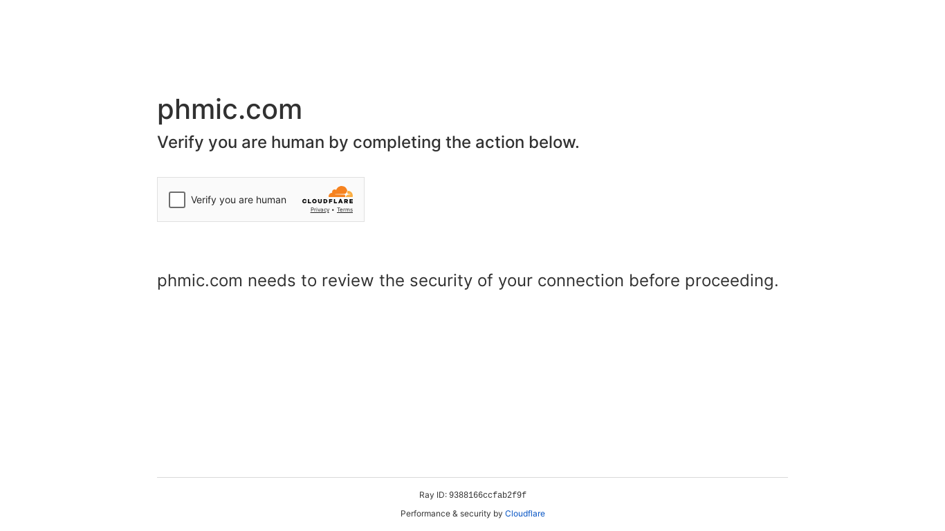 website screenshot of https://phmic.com/