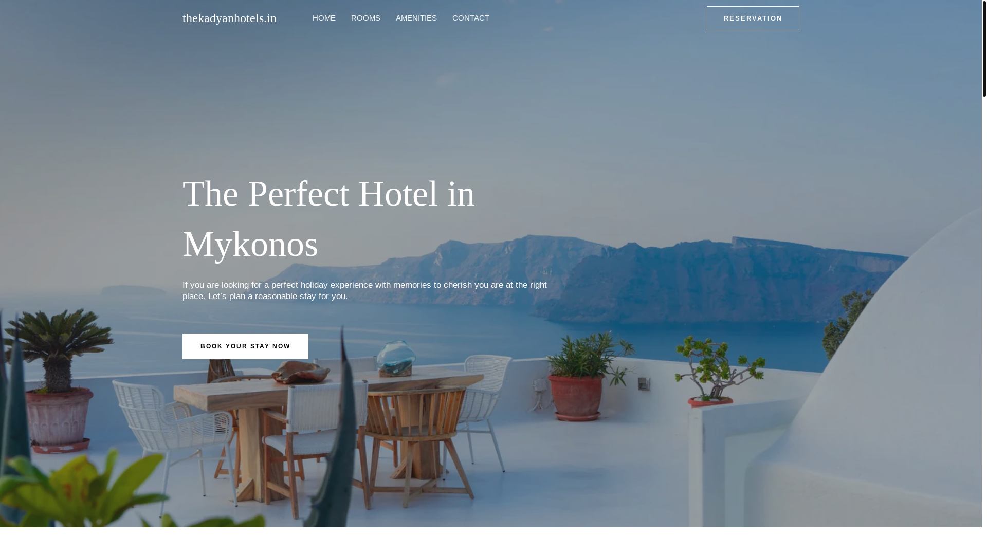 website screenshot of https://thekadyanhotels.in/