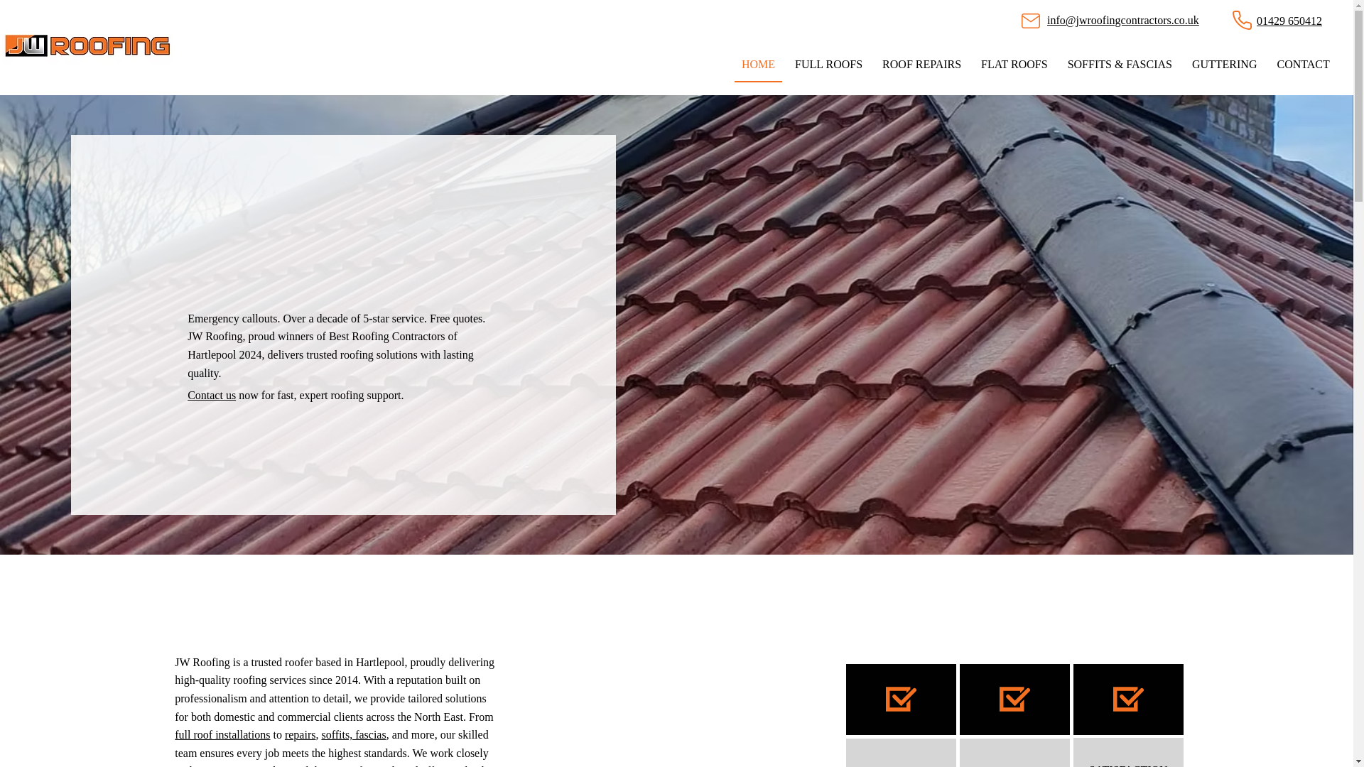 website screenshot of https://jwroofinghartlepool.co.uk/