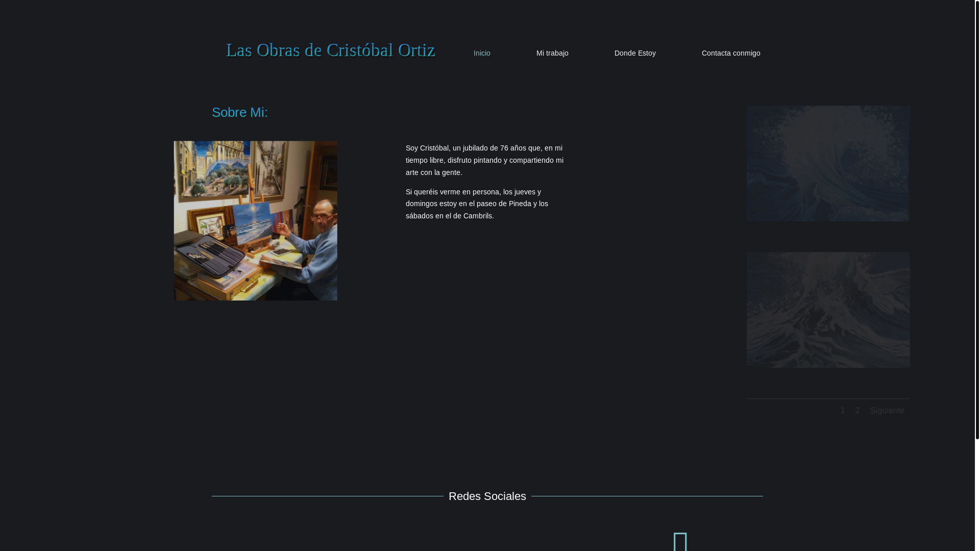 website screenshot of https://lasobrasdecristobalortiz.com/