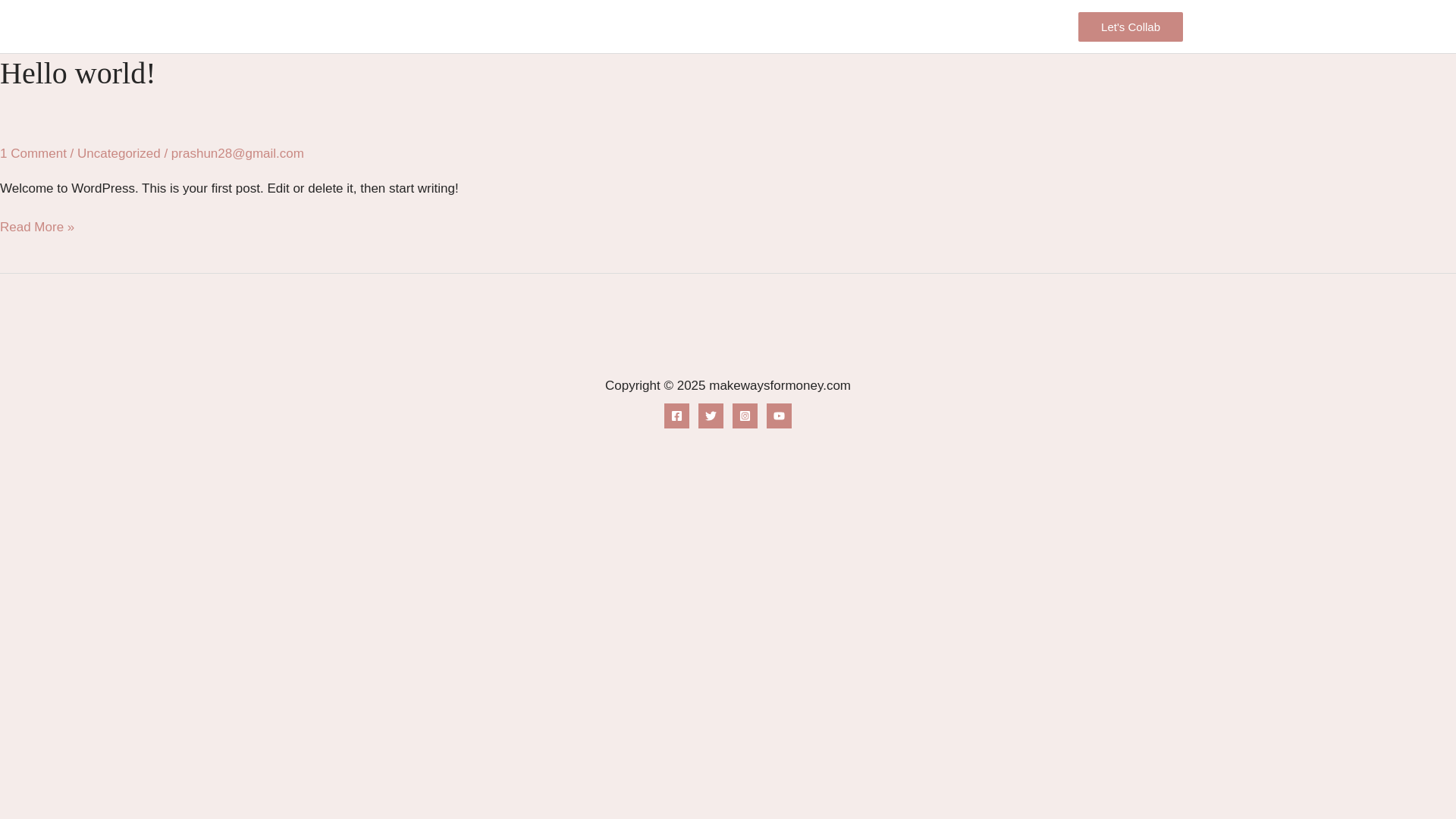 website screenshot of https://makewaysformoney.com/