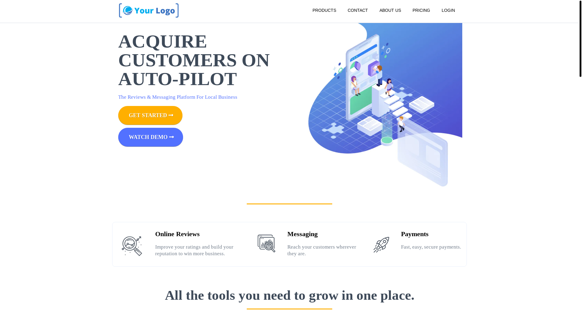 website screenshot of https://automerasystems.com/