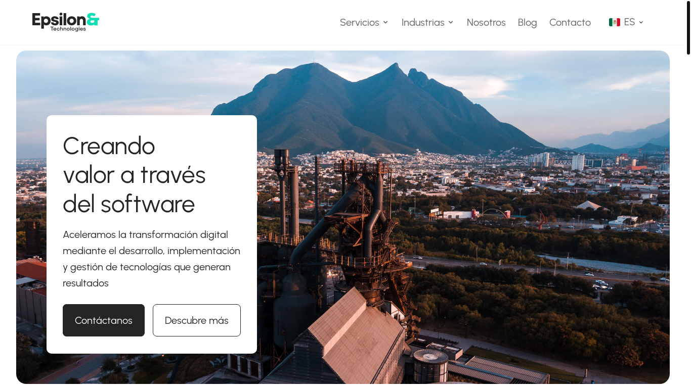 website screenshot of https://epsilontech.ai/