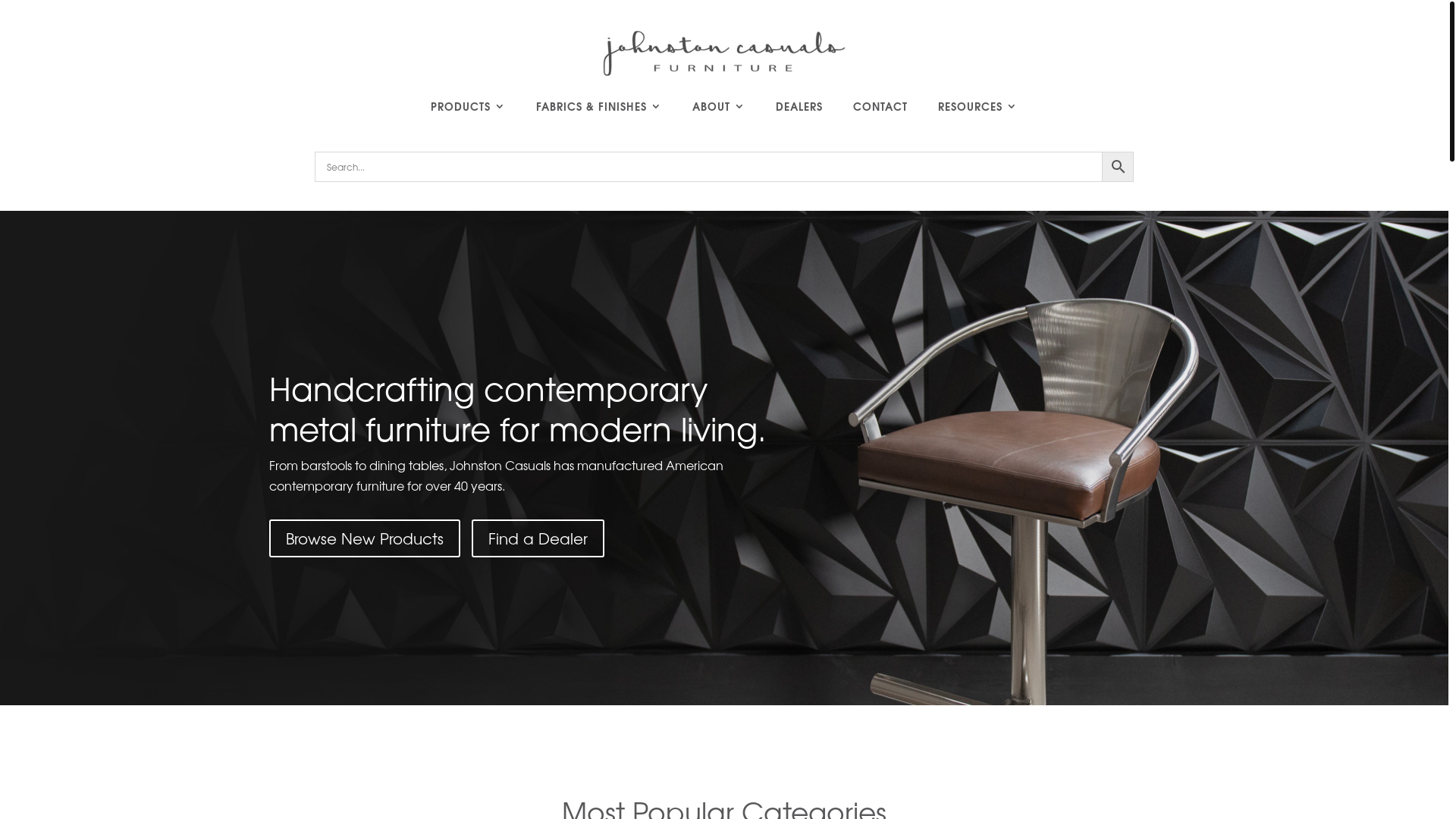website screenshot of https://johnstoncasuals.com/