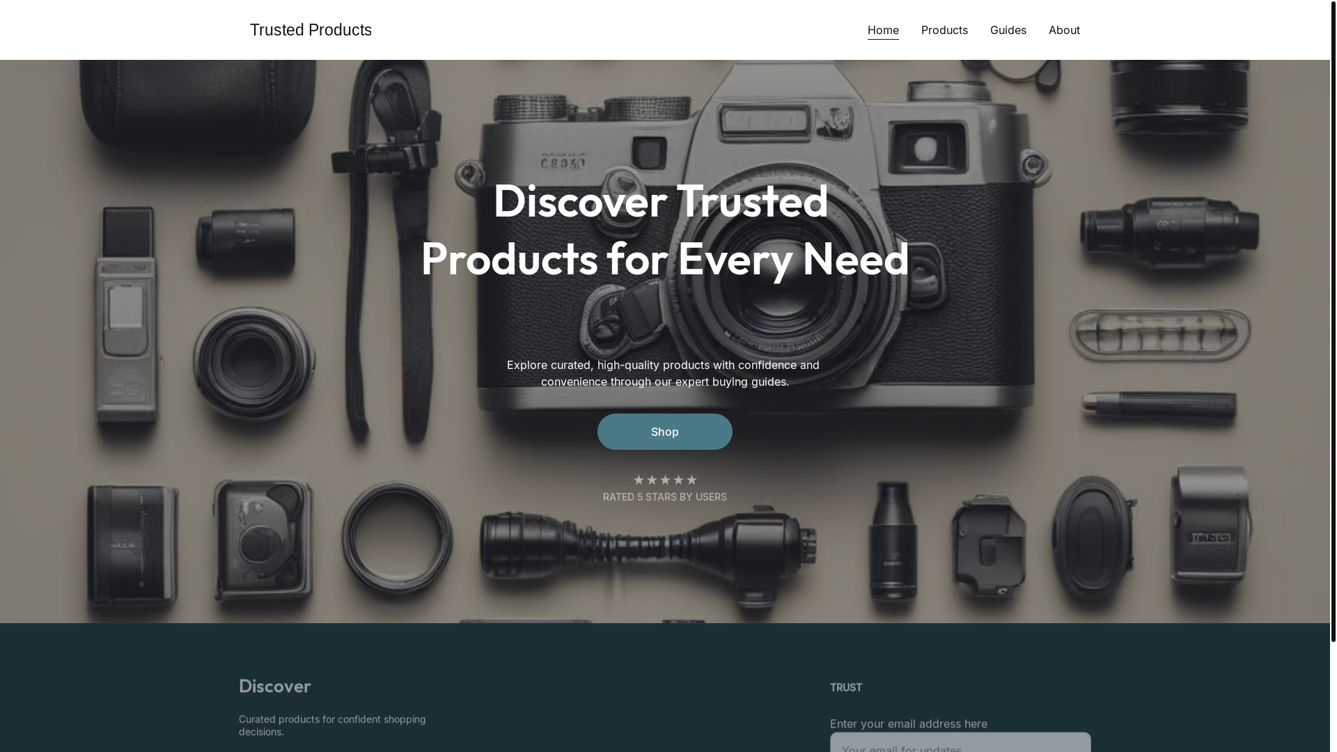 website screenshot of https://mytrustedpicks.in/